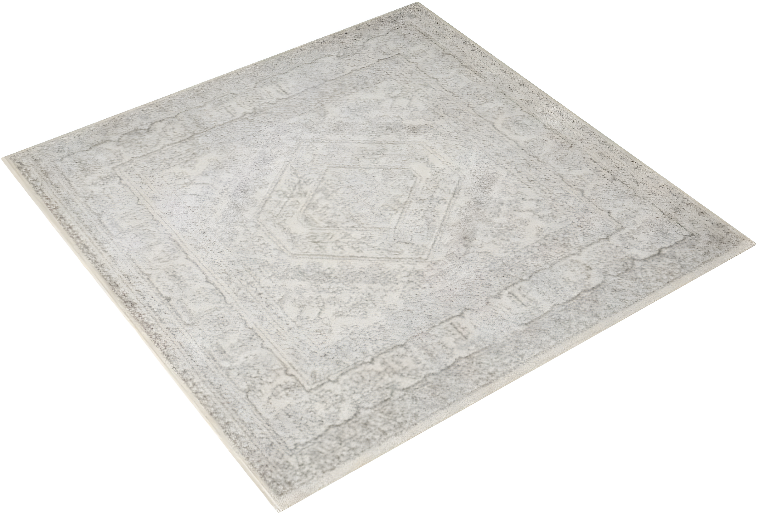 Adirondack ADR108 Power Loomed Area Rug - Ivory/Slate - 6'x6' - Safavieh.
