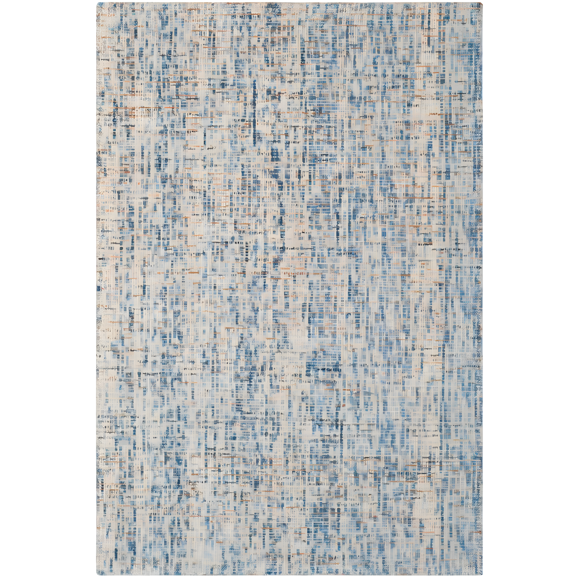 Abstract ABT468 Handmade Indoor Accent Rug - Dark Blue/Rust - 2'x3' - Safavieh