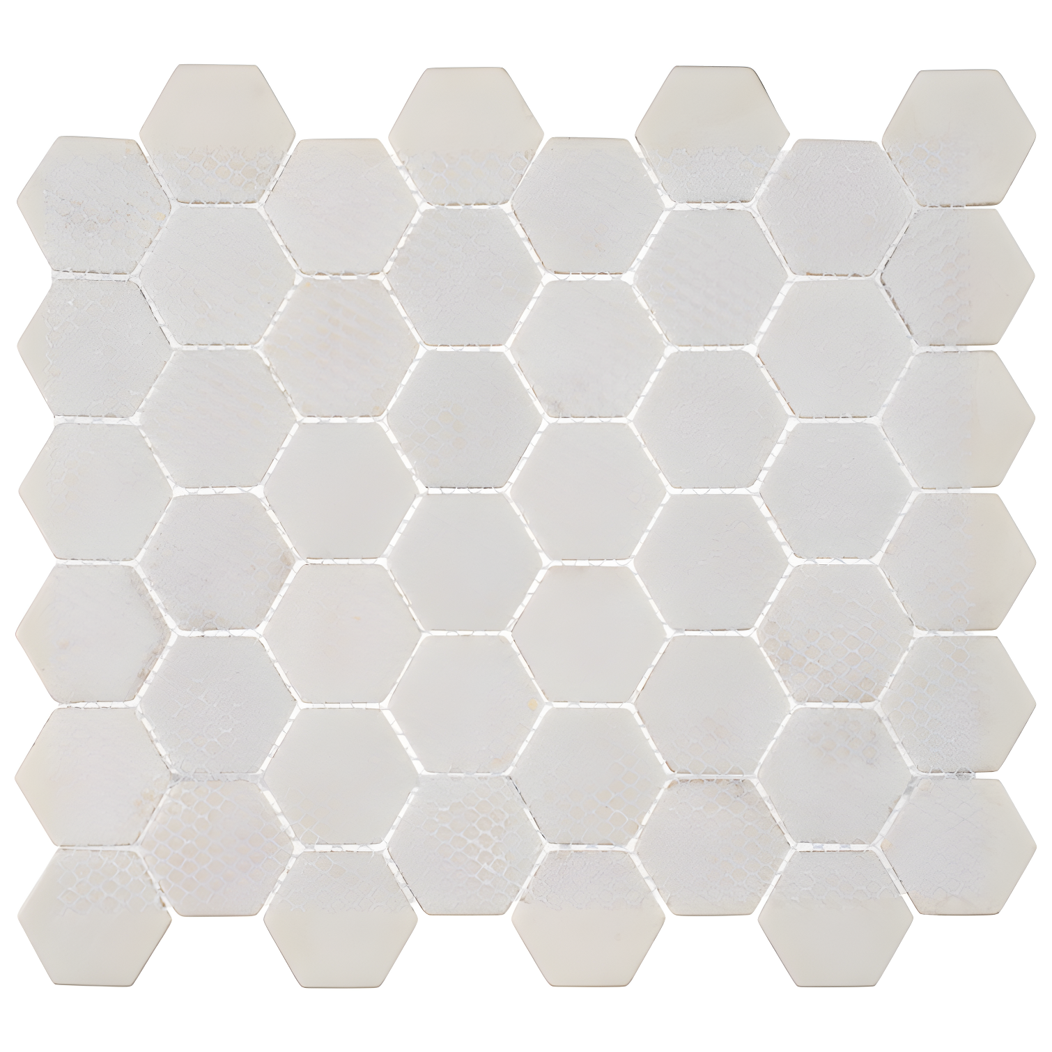 Terrain 2'' Hex Glass Mosaic Kitchen Backsplash, Bathroom, Shower, Wall and Floor Tile