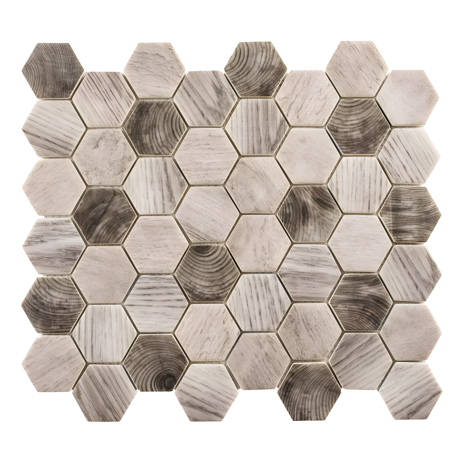 Terrain 2'' Hex Glass Mosaic Kitchen Backsplash, Bathroom, Shower, Wall and Floor Tile