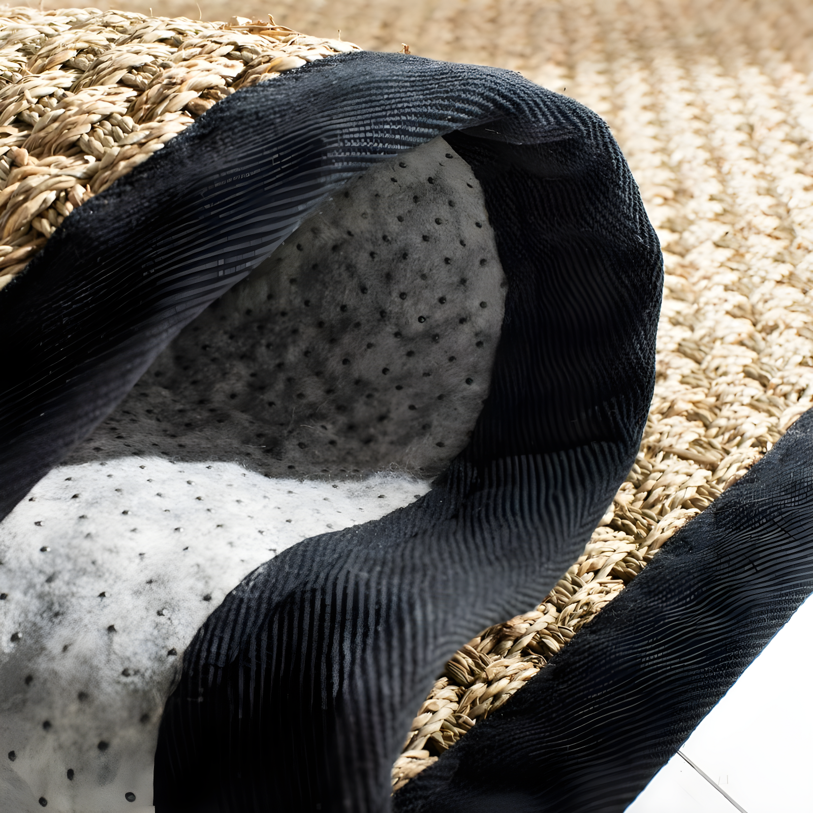 Natural Fiber NF114 Power Loomed Area Rug - Natural/Black - 6'x9' - Safavieh.