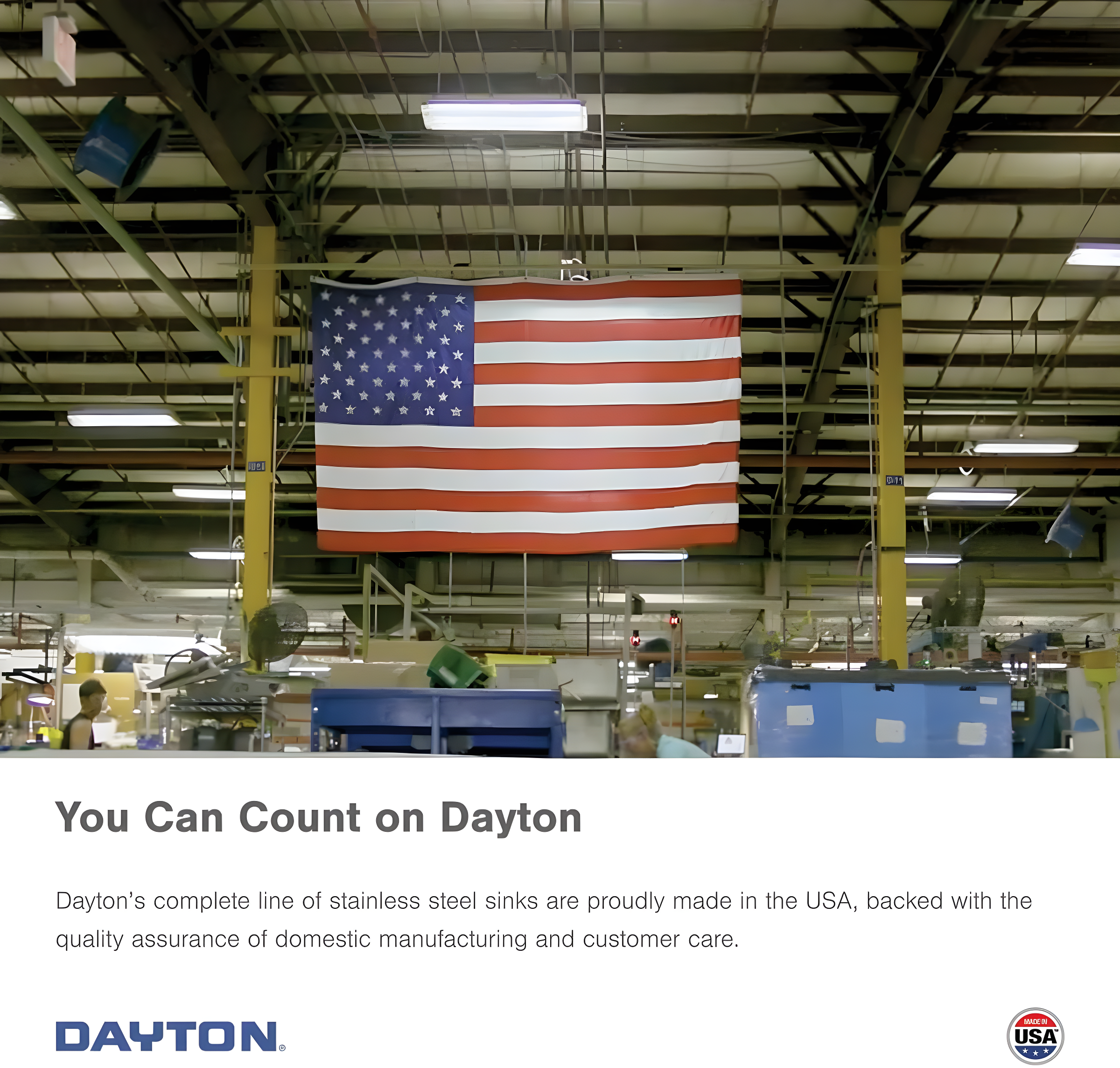Dayton D125223 Single Bowl Drop-in Stainless Steel Sink, , 25 x 22 22 Gauge 3 Faucet Holes