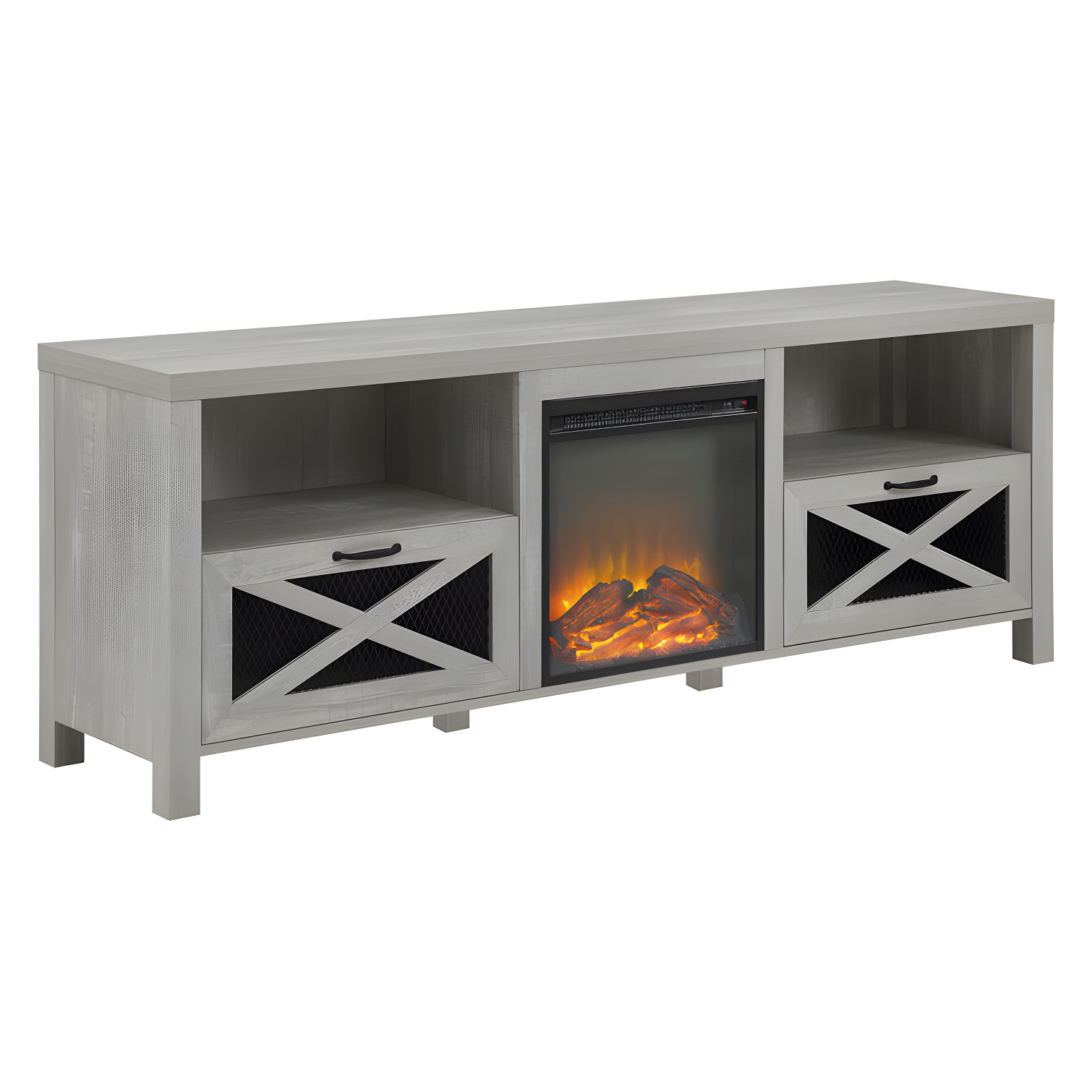 Tansey 70" Media Console with Electric Fireplace