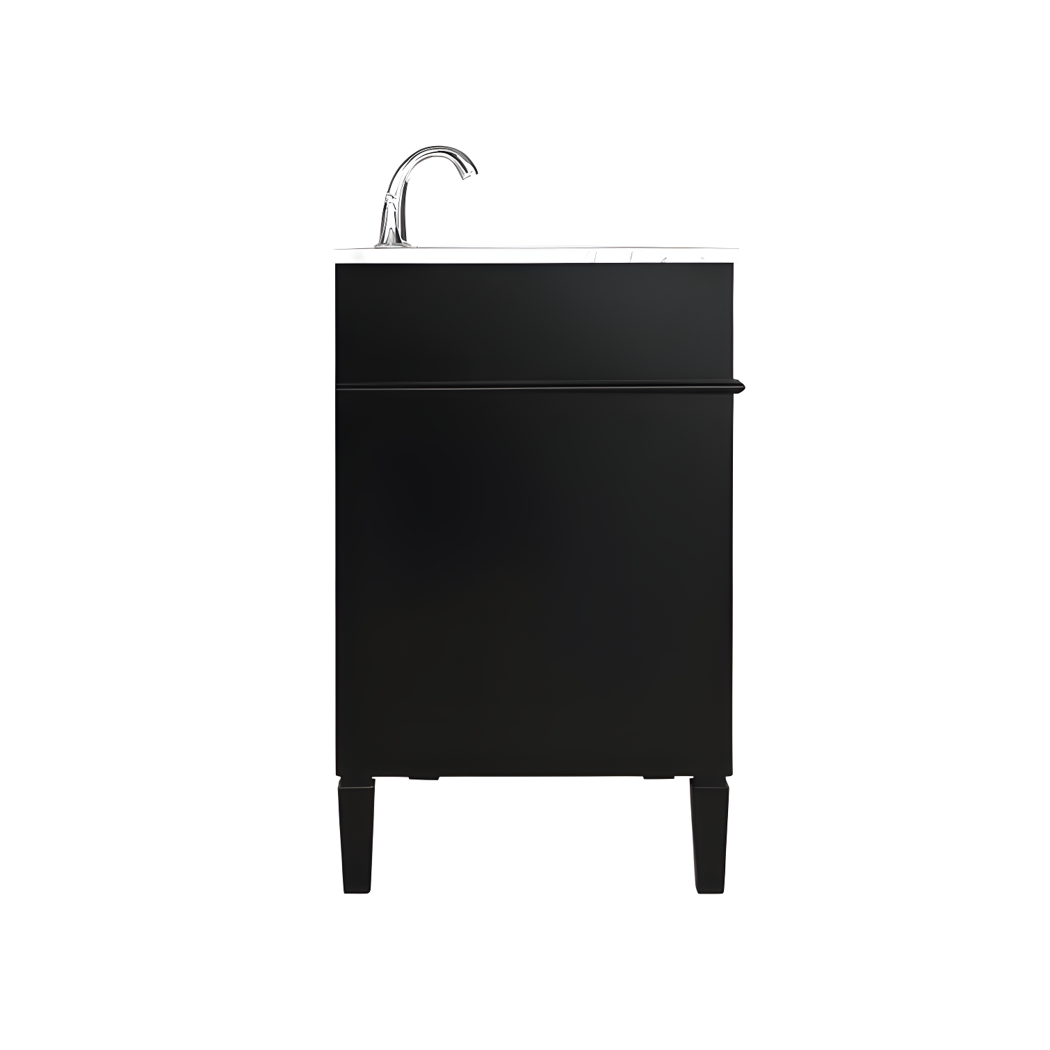 Rukie 40" Free-Standing Single Bathroom Vanity Set with Marble Vanity Top
