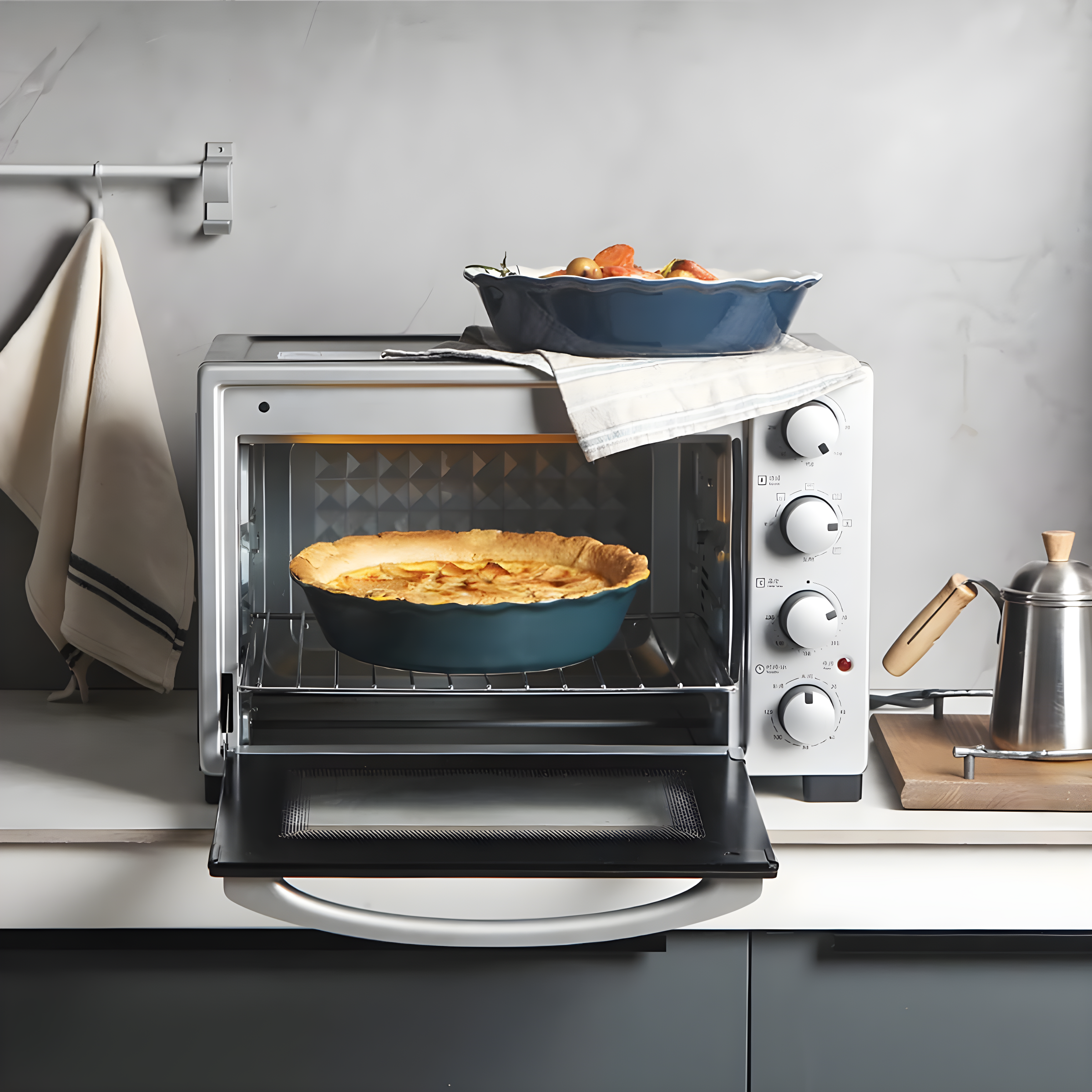 Molde para Pasteles de Cerámica Azul y Amarillo