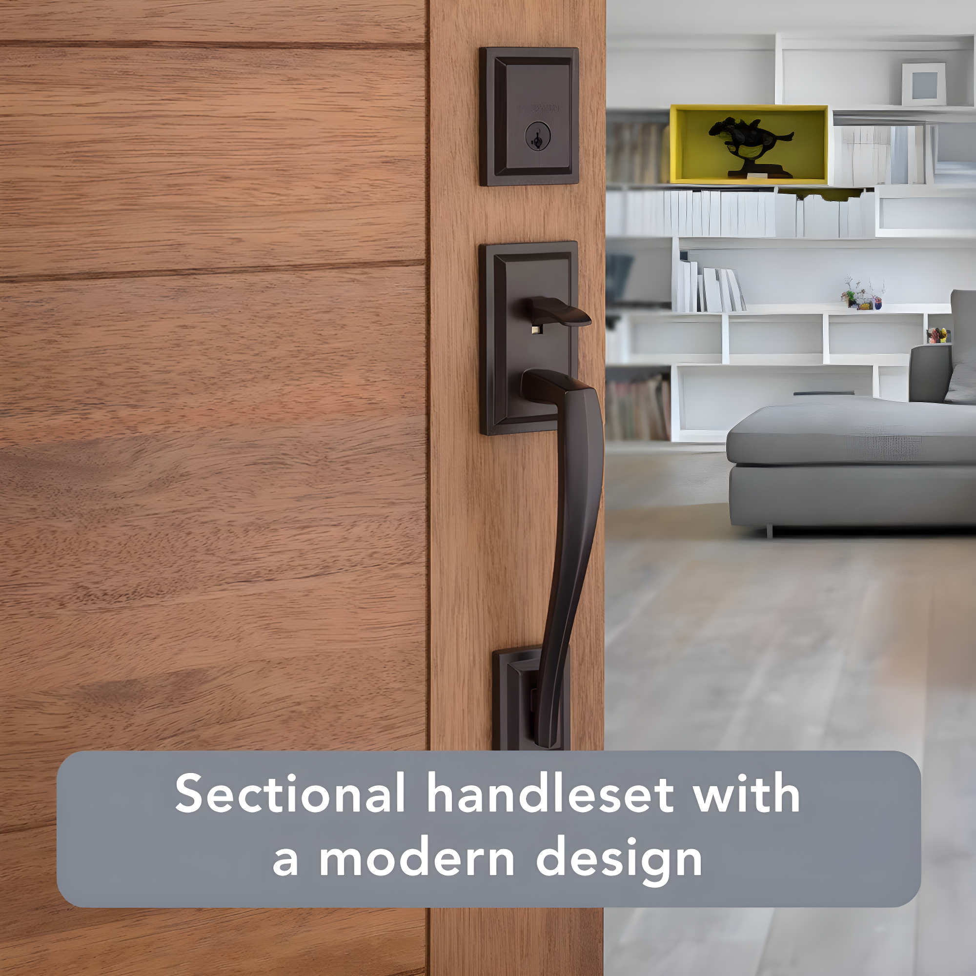 Baldwin 180TPHXTOL15SLBSMTCP Prestige Torrey Pines Handleset with Single Cylinder Deadbolt and Torrey Door Lever and Torrey Rosette