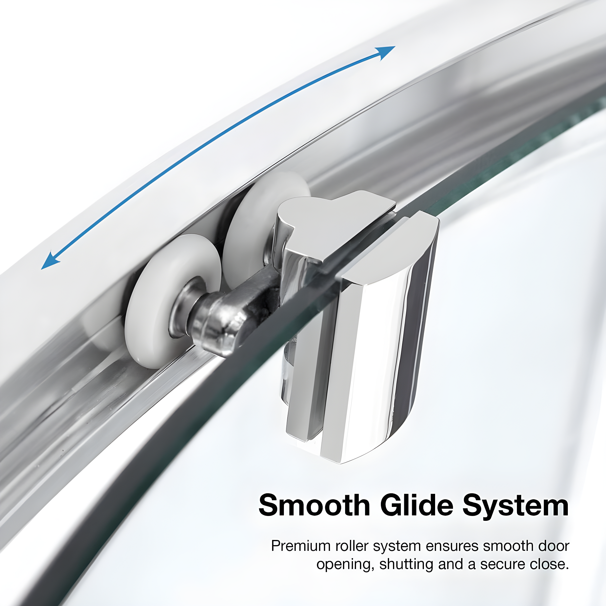 OVE Decors Breeze Premium 33 in. Framed Round Shower Kit w/ Clear Glass, Base