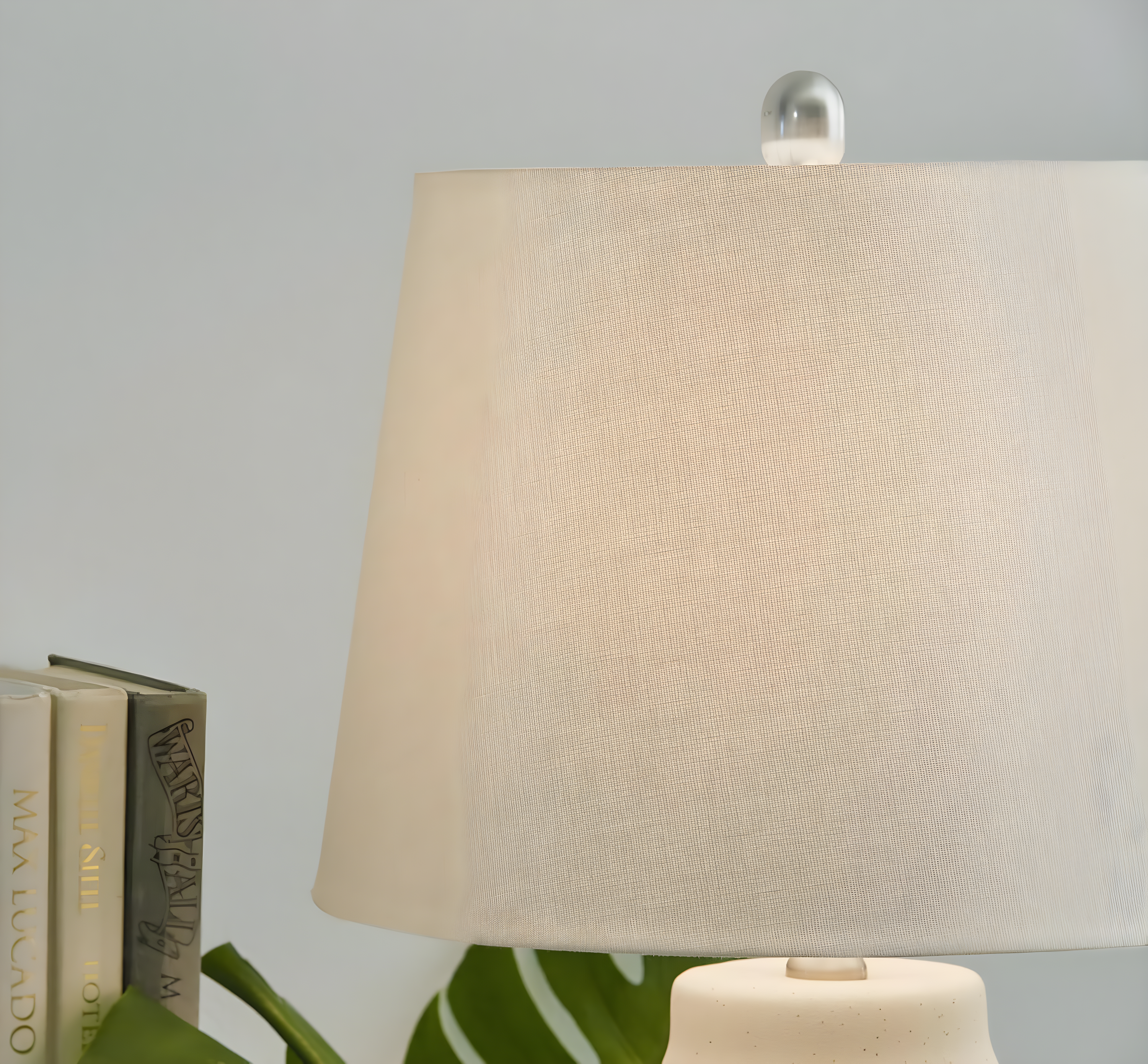 Signature Design by Ashley Afener Contemporary 25.75" Ceramic Table Lamp, Set of 2, Blue & Beige