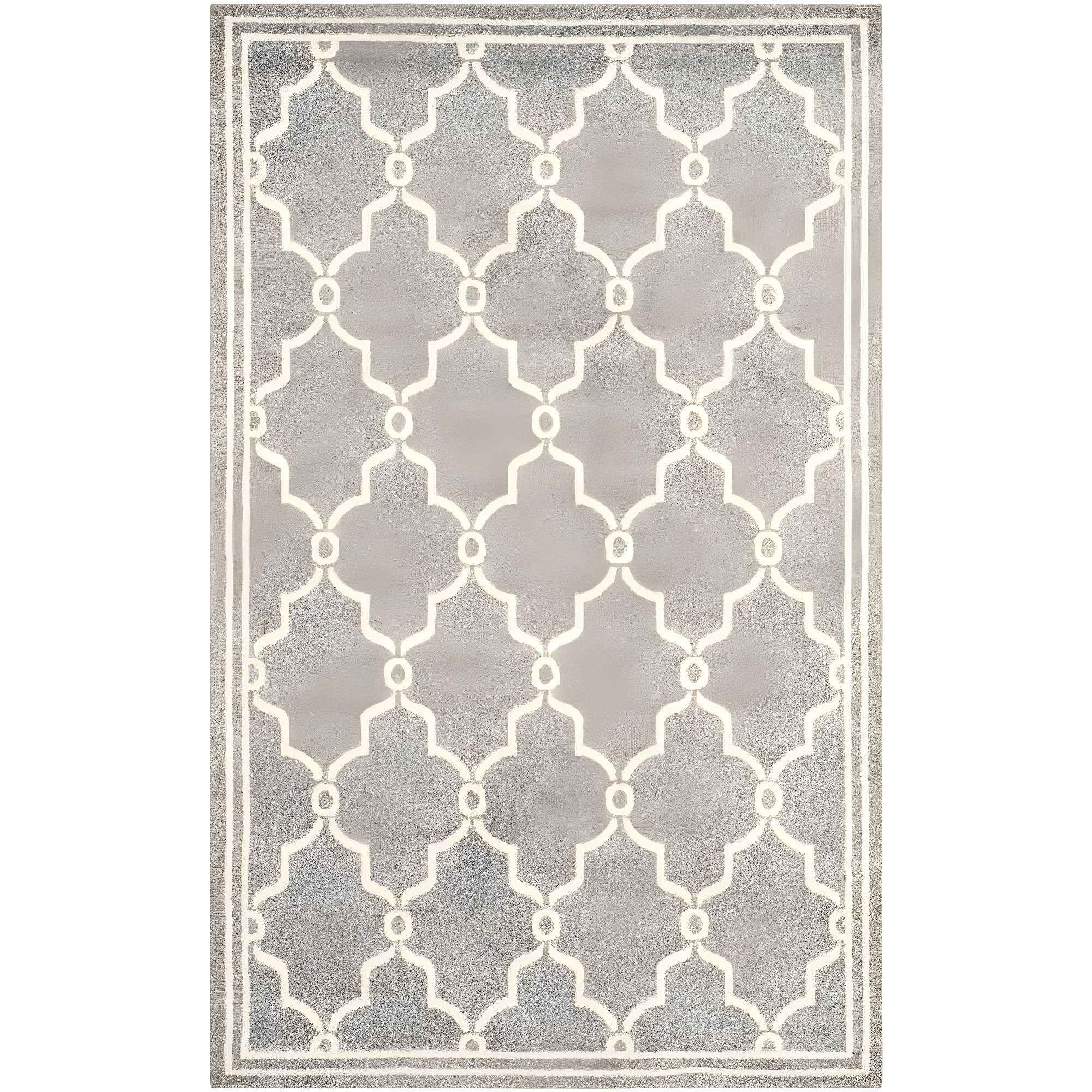 Amherst AMT414 Power Loomed Indoor Area Rug - Dark Grey/Beige - 5'3"x8' - Safavieh