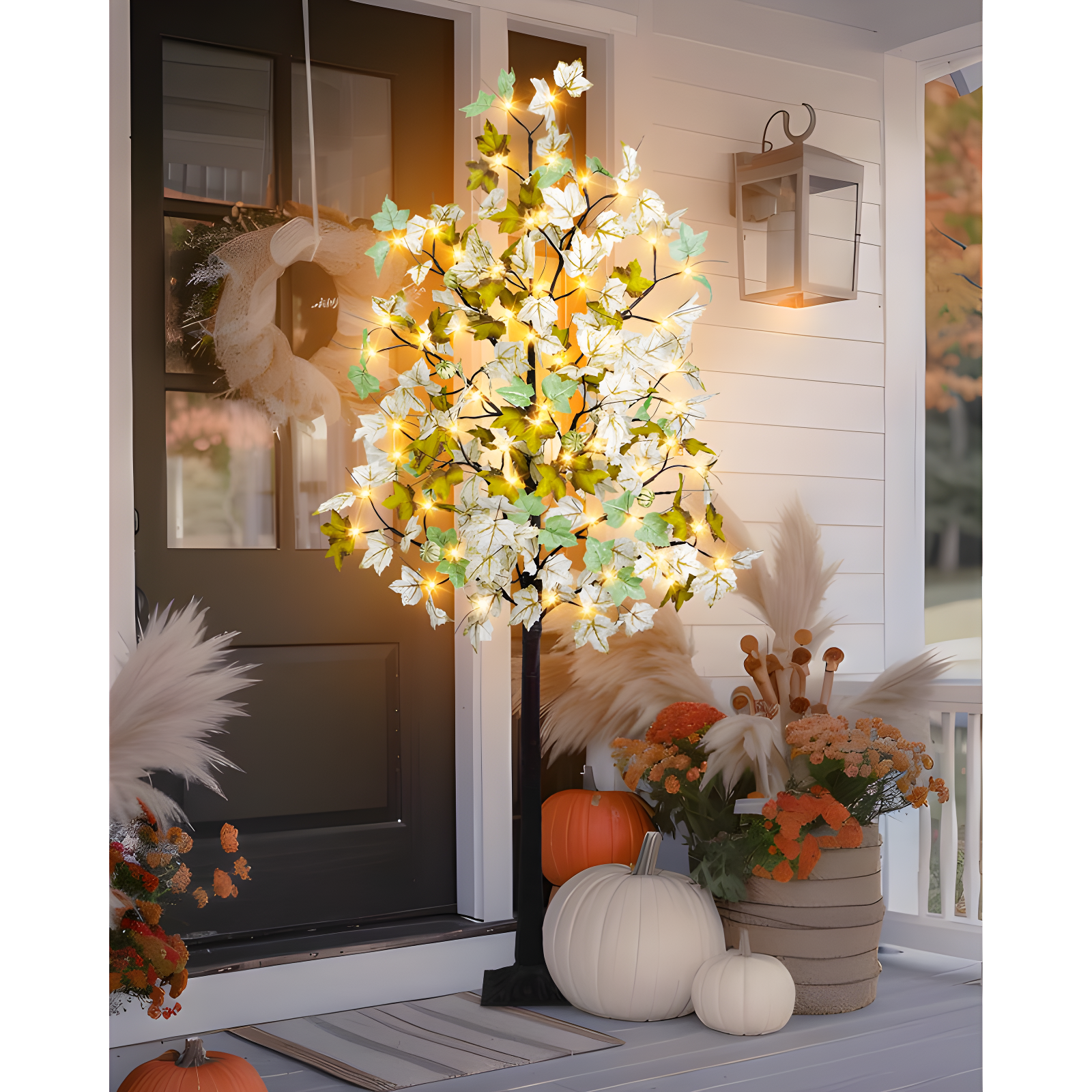6FT Fall Light Up Tree with 96 LEDs Lights