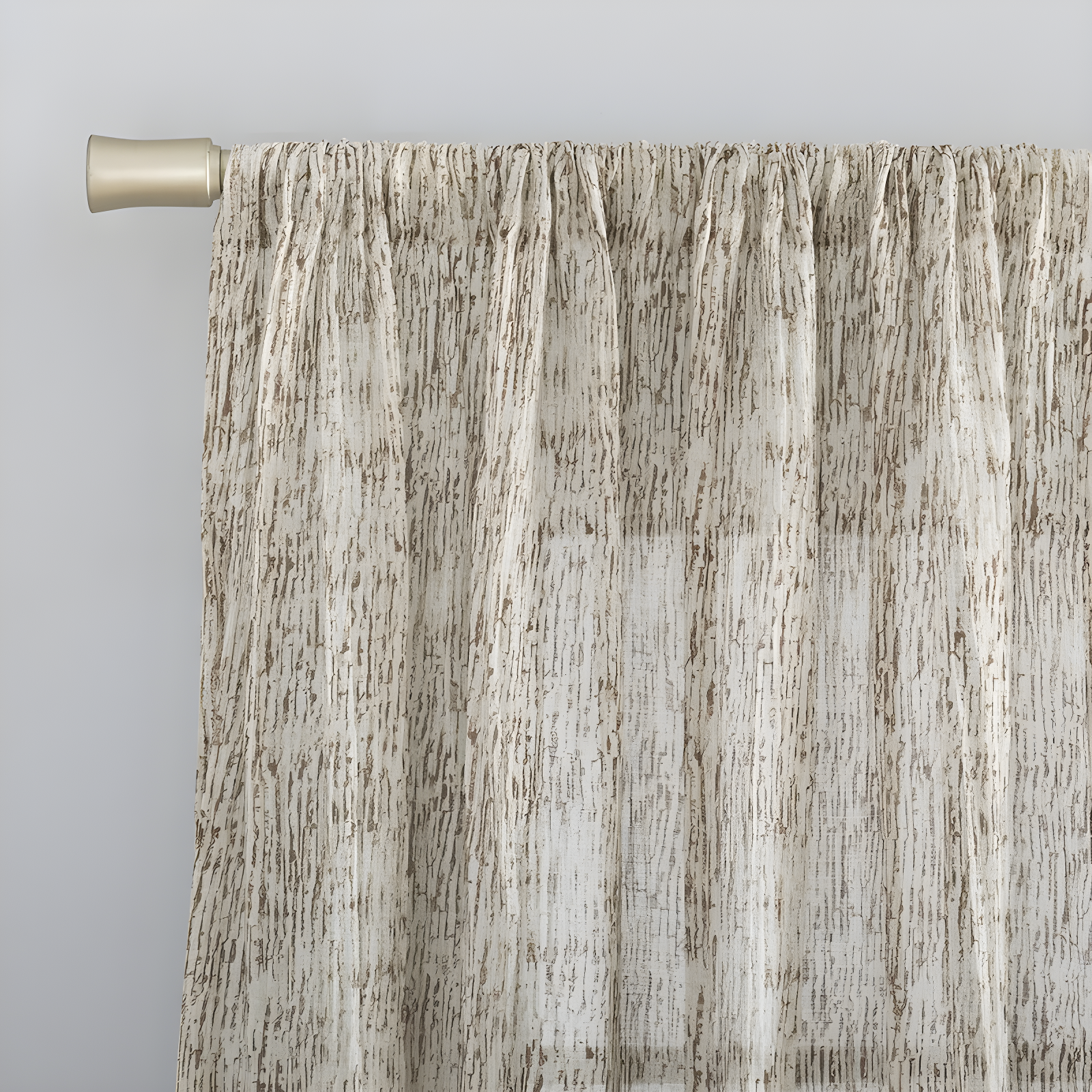 Scott Living Tulin Watercolor Print Sheer Rod Pocket Curtain Panel