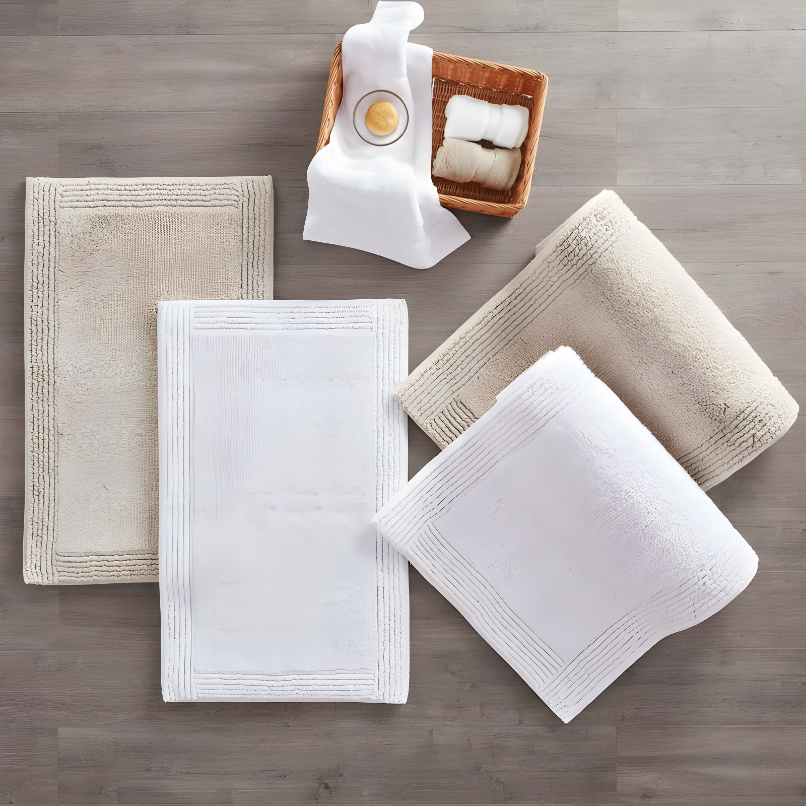 Madison Park Signature Splendor 100% Cotton Tufted 3000 GSM Reversible Bath Rug