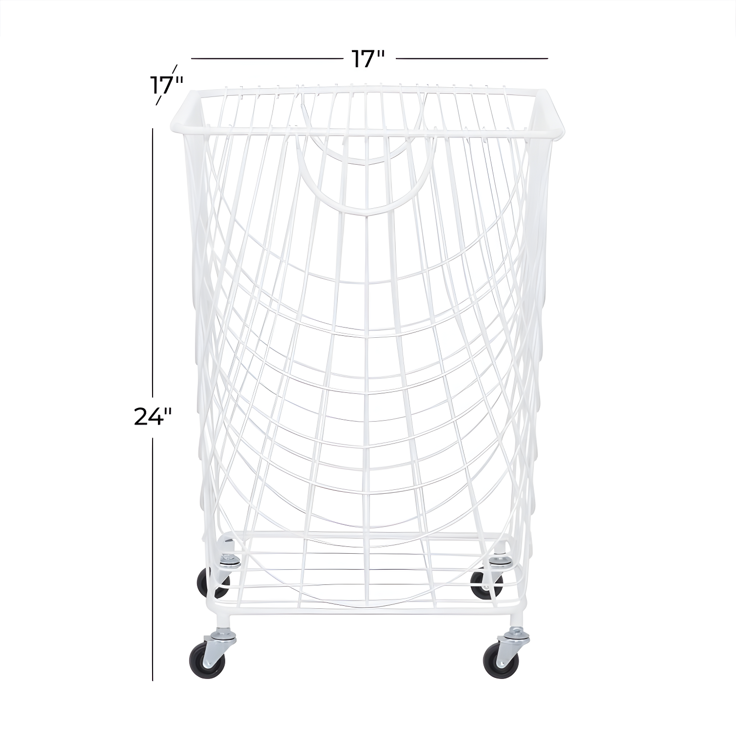 CosmoLiving by Cosmopolitan Metal Deep Set Metal Mesh Laundry Basket Storage Cart with Wheels and Handles & Reviews | Joss & Main