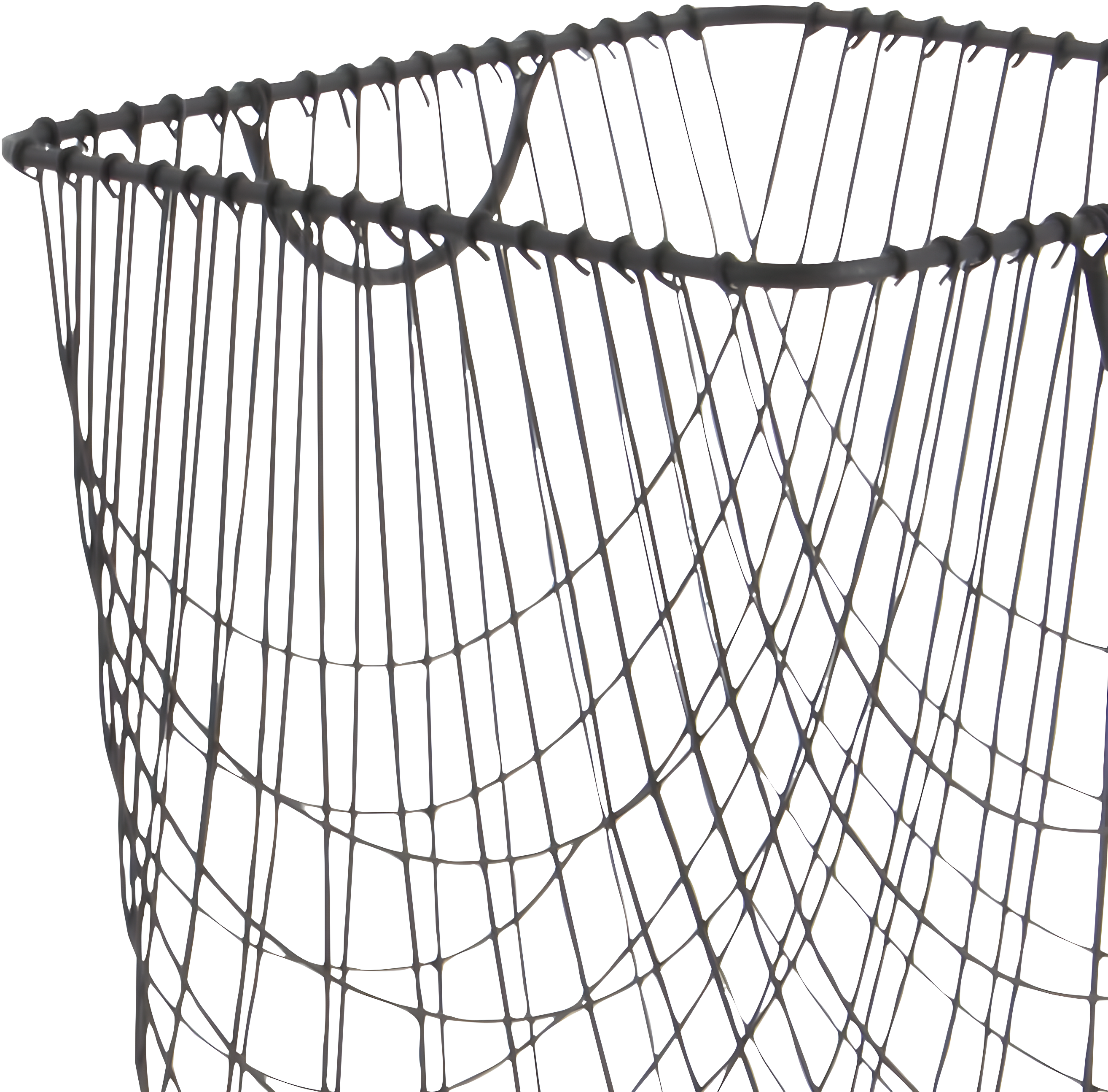 Metal Deep Set Metal Mesh Laundry Basket Storage Cart with Wheels and Handles