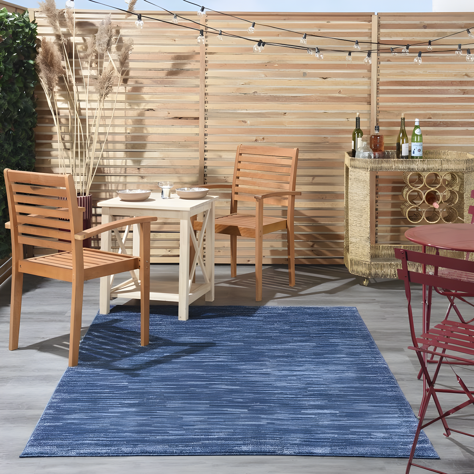Nourison Nourison Essentials NRE01 Indoor/outdoor Area Rug - Navy Blue 5' x 7'