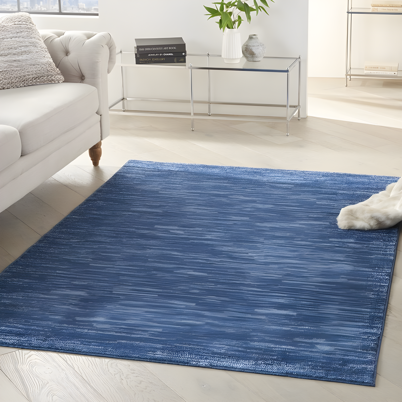 Nourison Nourison Essentials NRE01 Indoor/outdoor Area Rug - Navy Blue 5' x 7'