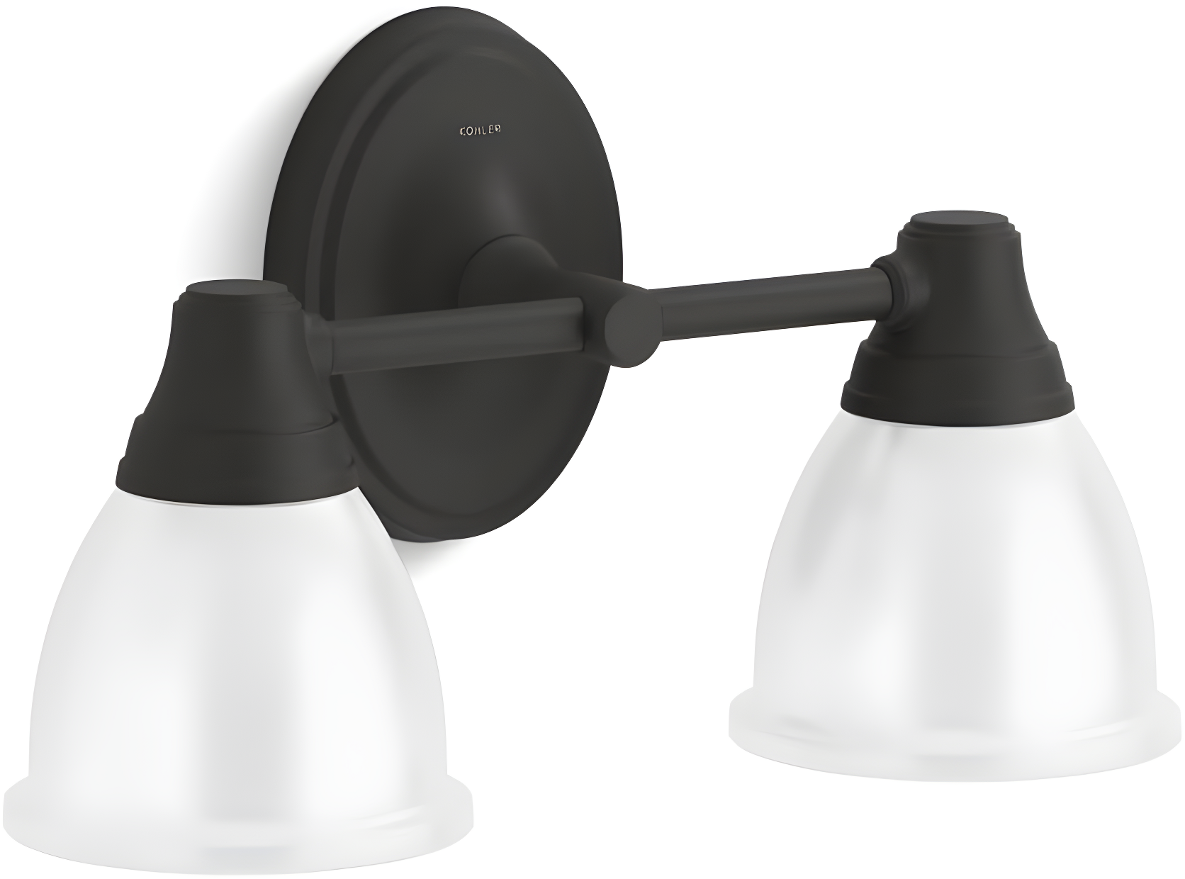 Forte 2 Light Indoor Bathroom Vanity Light Fixture, Position Facing Up or Down, UL Listed