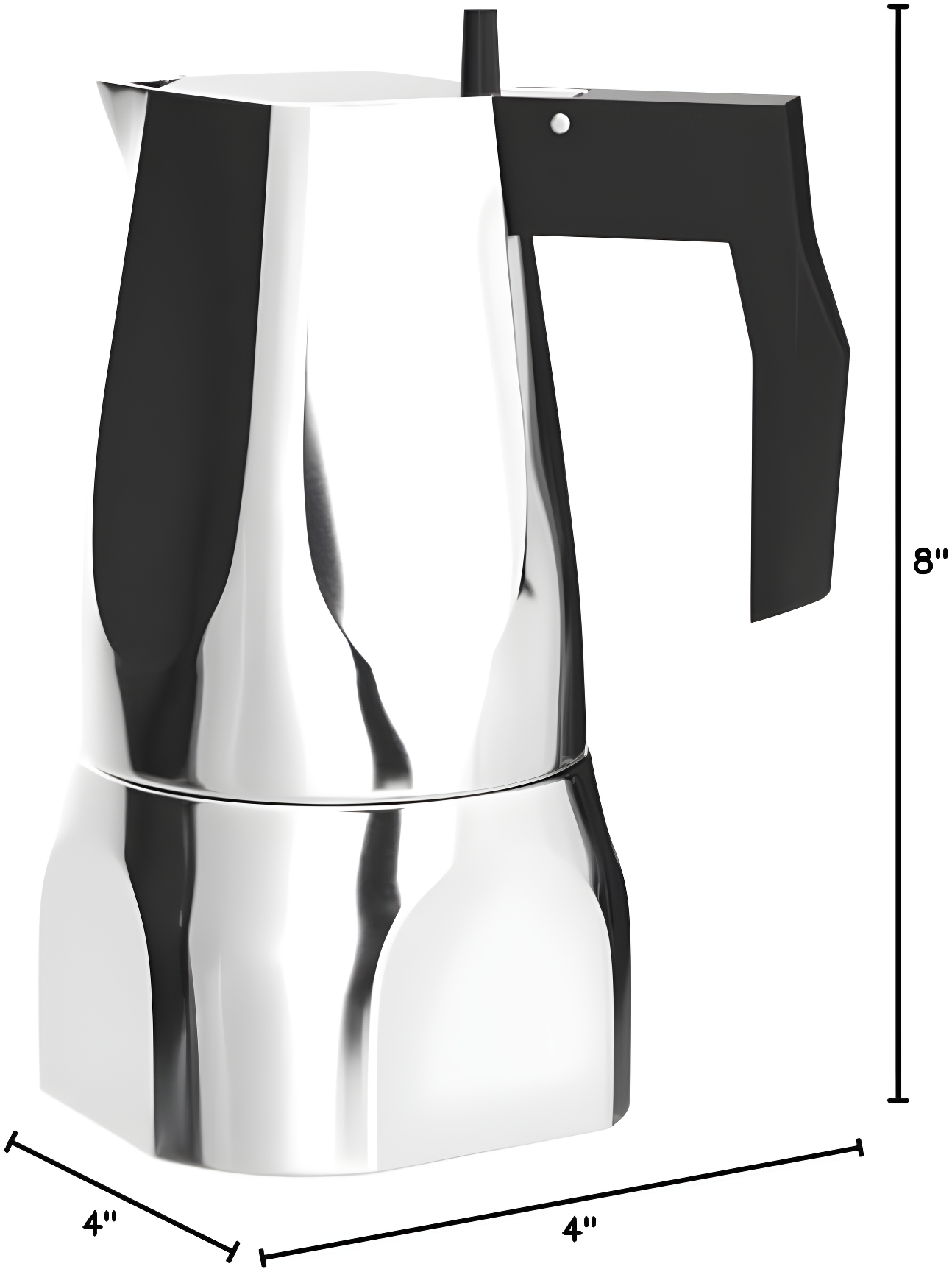 Alessi Ossidiana Espresso Coffee Maker Aluminium / Cups 1