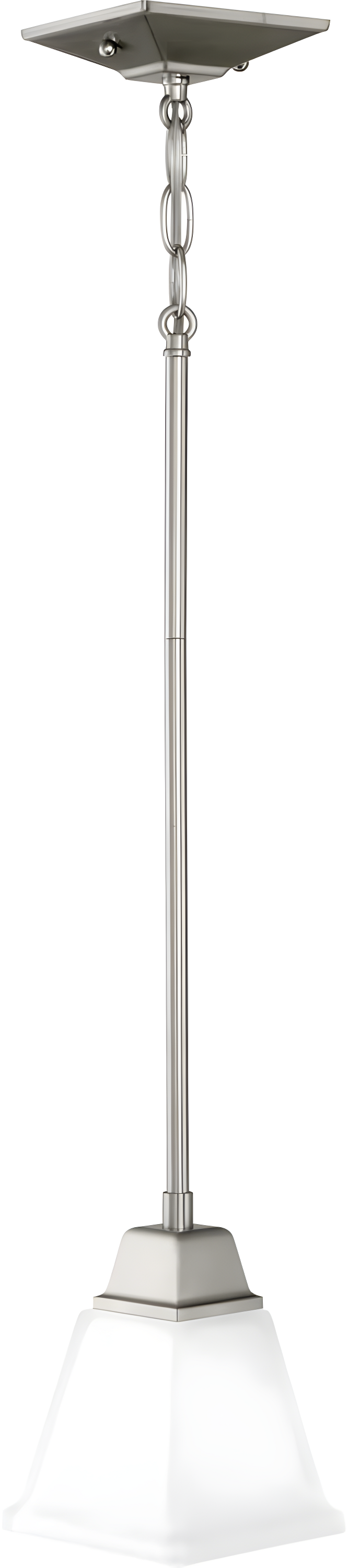 Progress Lighting, Clifton Heights, 1-Light Mini-Pendant, Antique Bronze, Etched Square Glass Shade