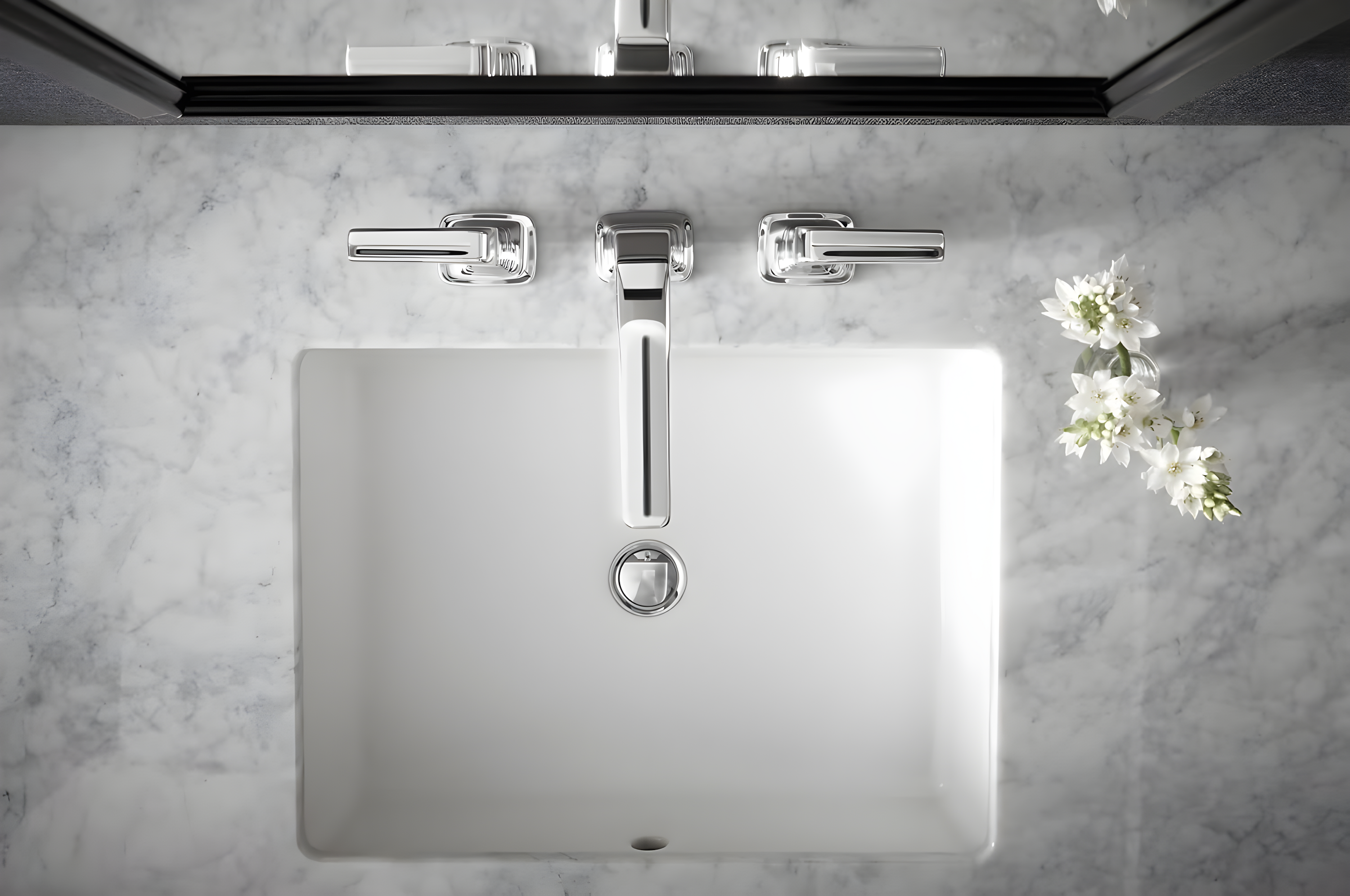 Verticyl Rectangular Undermount Bathroom Sink with Overflow