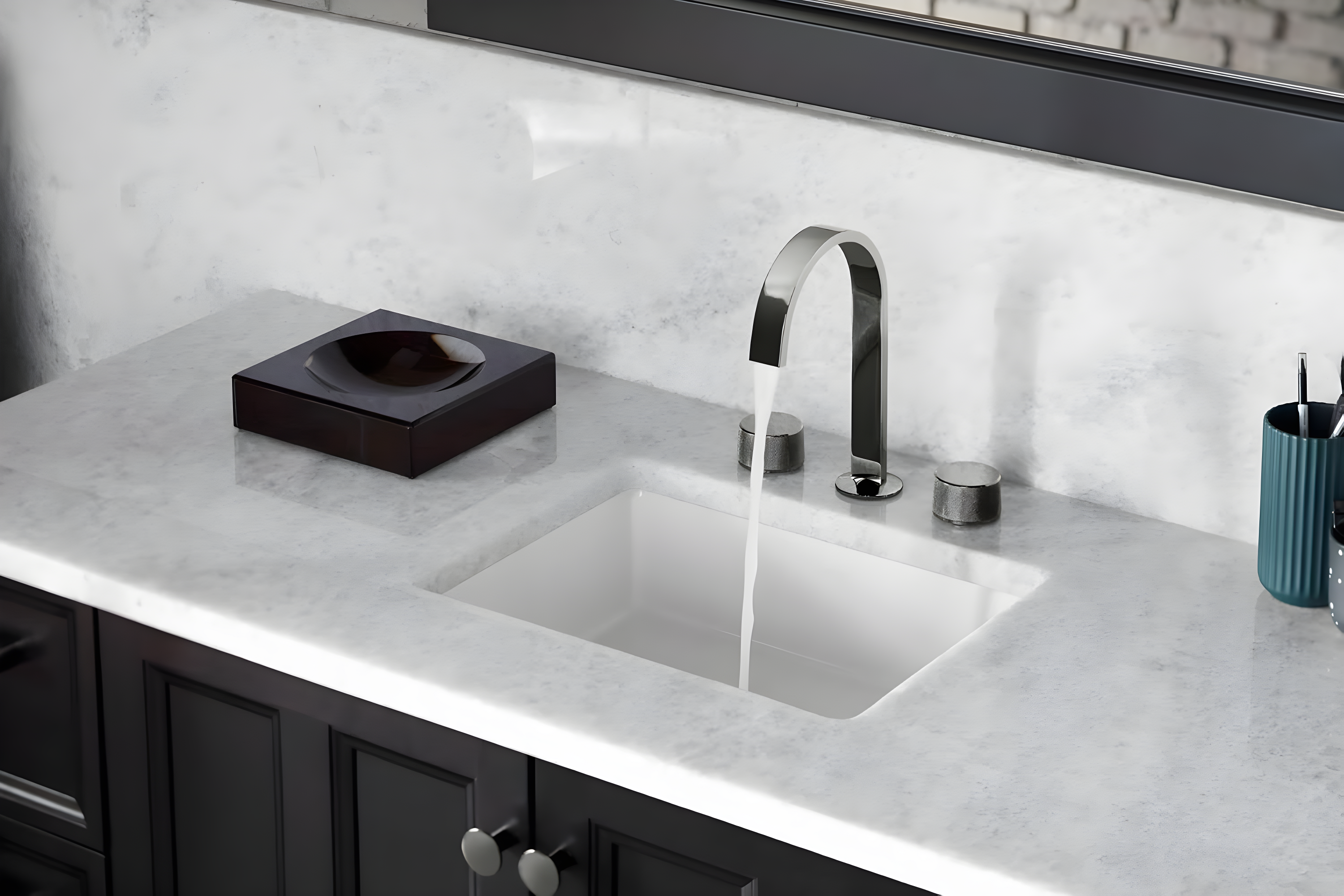 Verticyl Rectangular Undermount Bathroom Sink with Overflow
