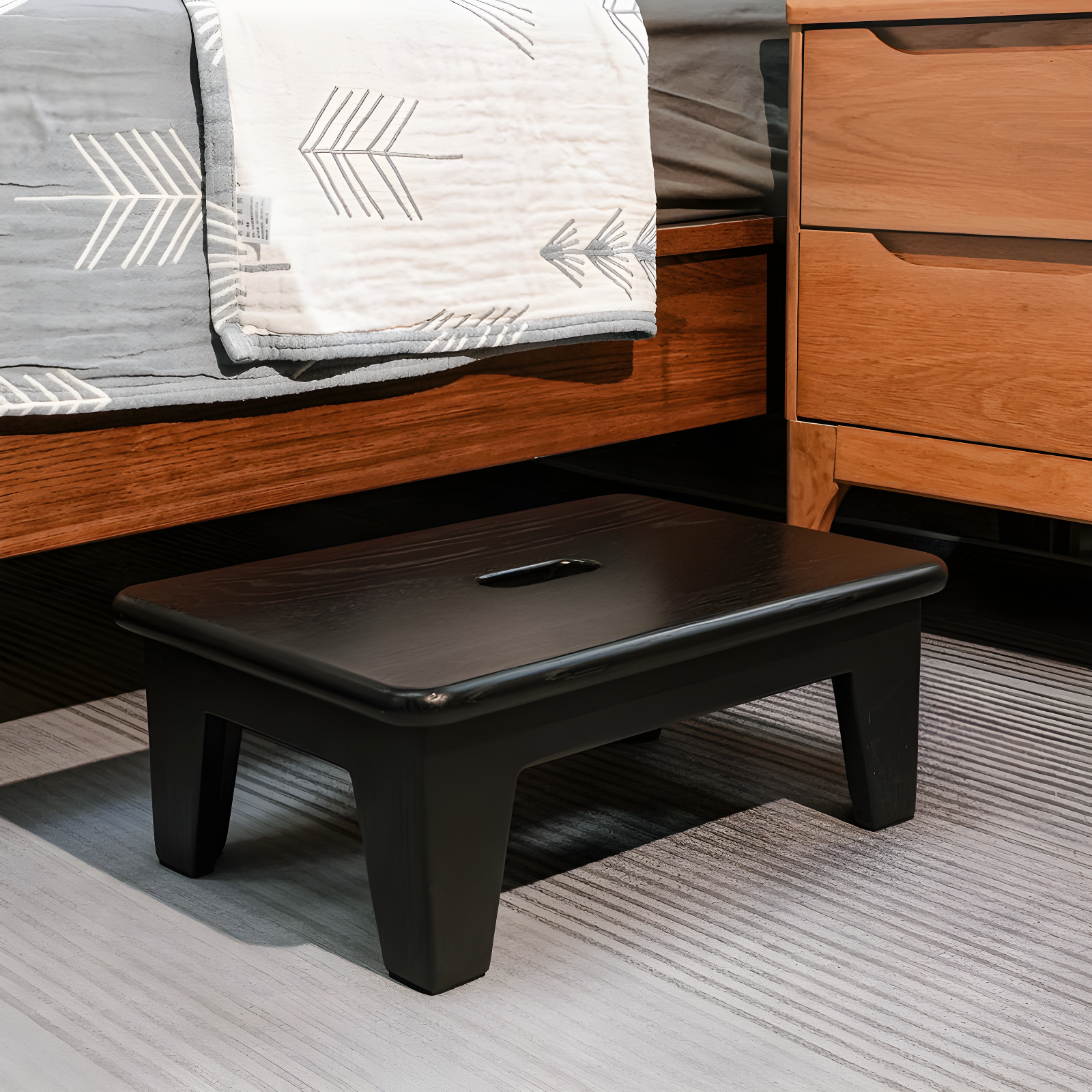 CONSDAN Oak Wood Step Stool