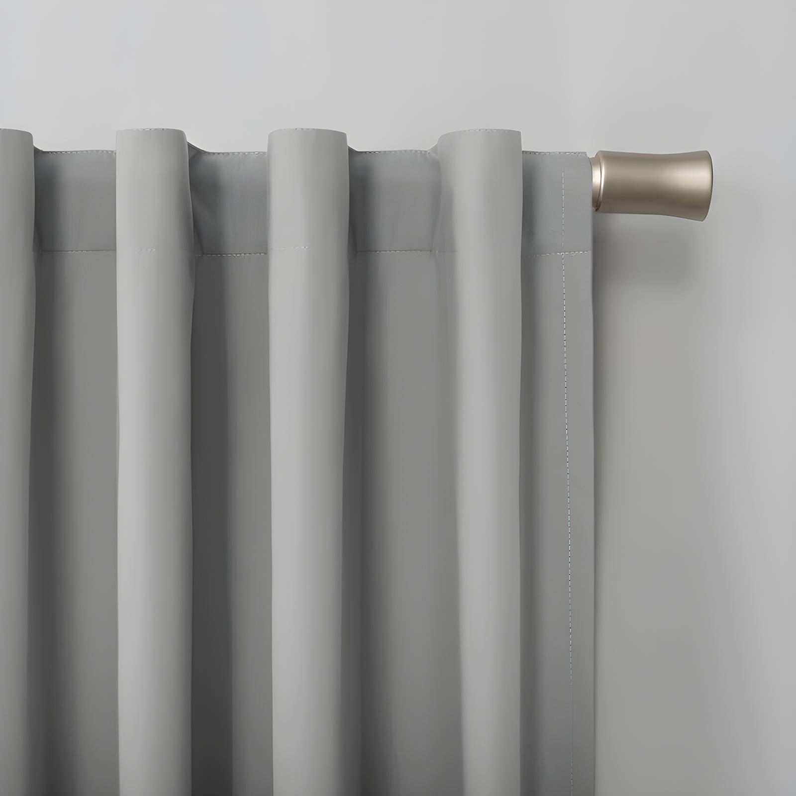 40"x96" Sun Zero 100% Blackout Cyrus Thermal Back Tab Curtain Panel Silver: Modern Indoor 96 Inch Polyester Drapery