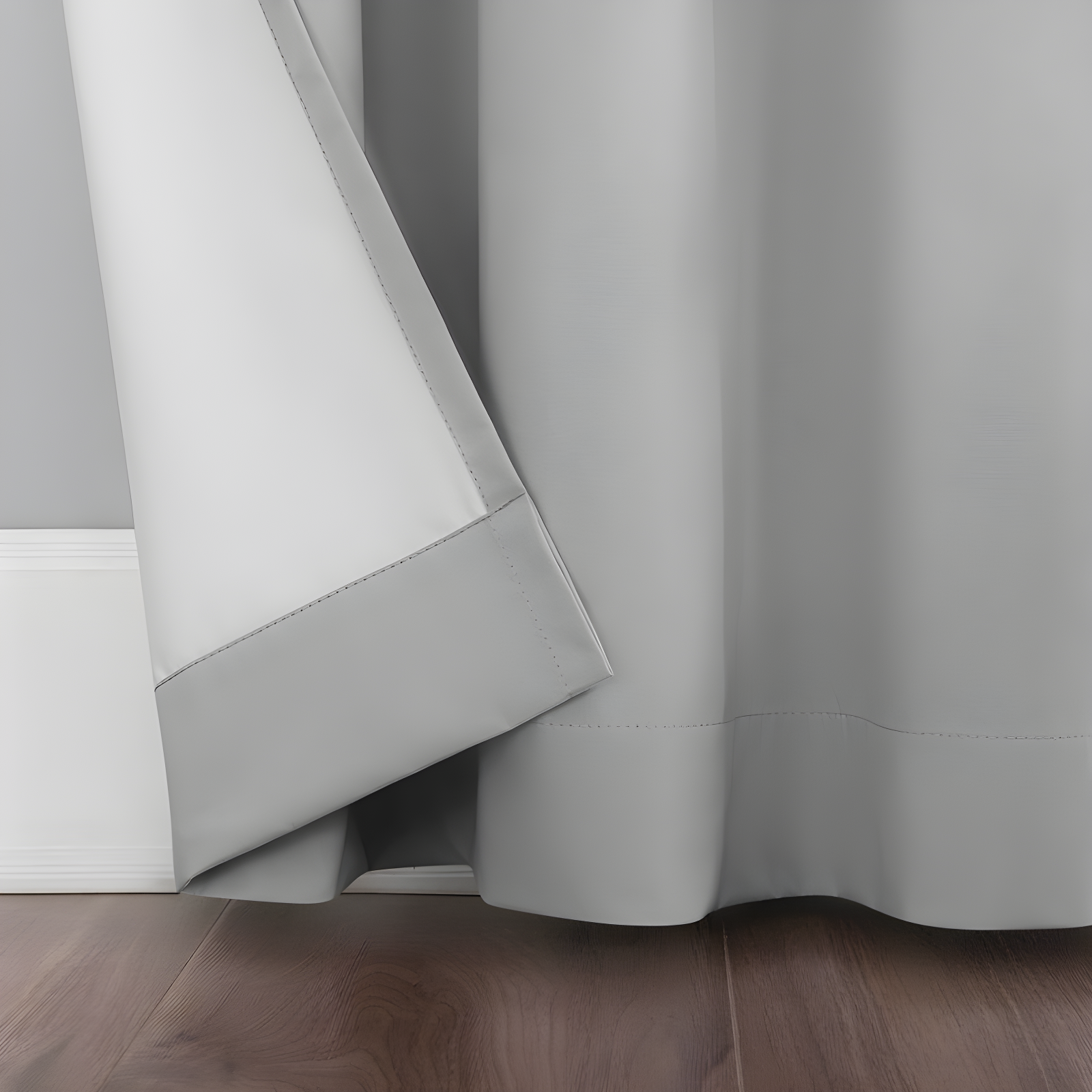 40"x96" Sun Zero 100% Blackout Cyrus Thermal Back Tab Curtain Panel Silver: Modern Indoor 96 Inch Polyester Drapery