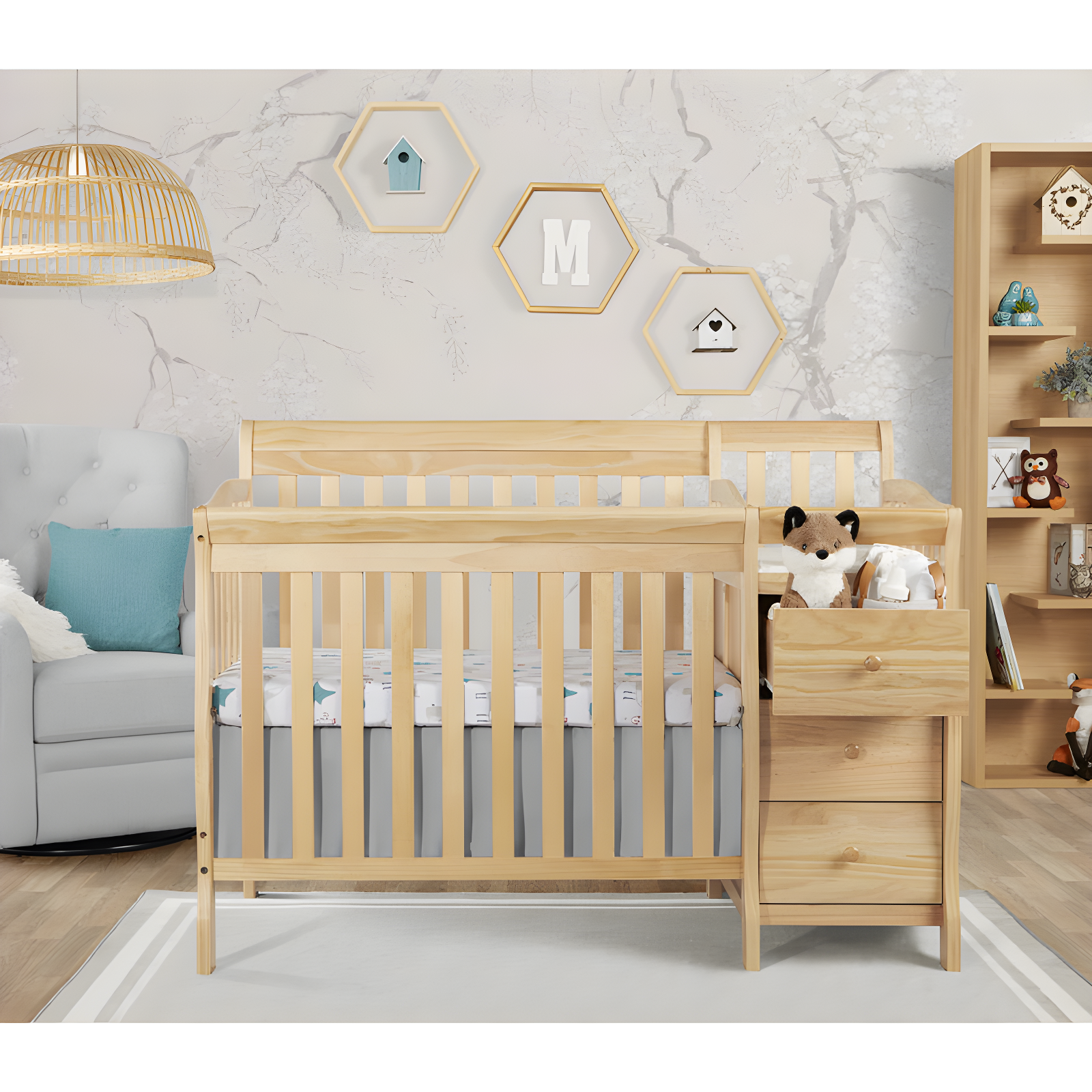 Jayden 4-in-1 Mini Convertible Crib and Changer