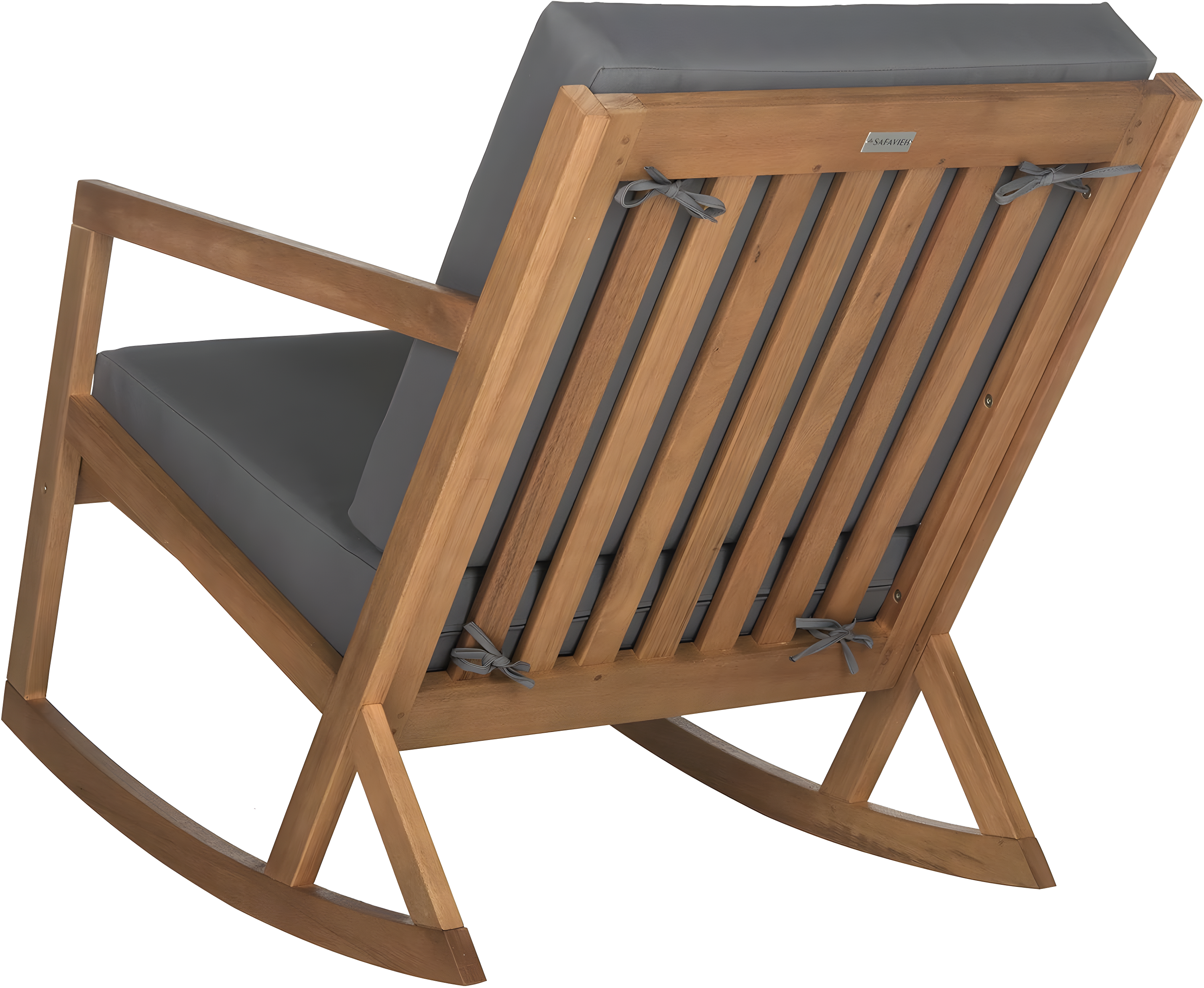 Vernon Rocking Chair Indoor/Outdoor - PAT7013 - Natural/Grey - Safavieh