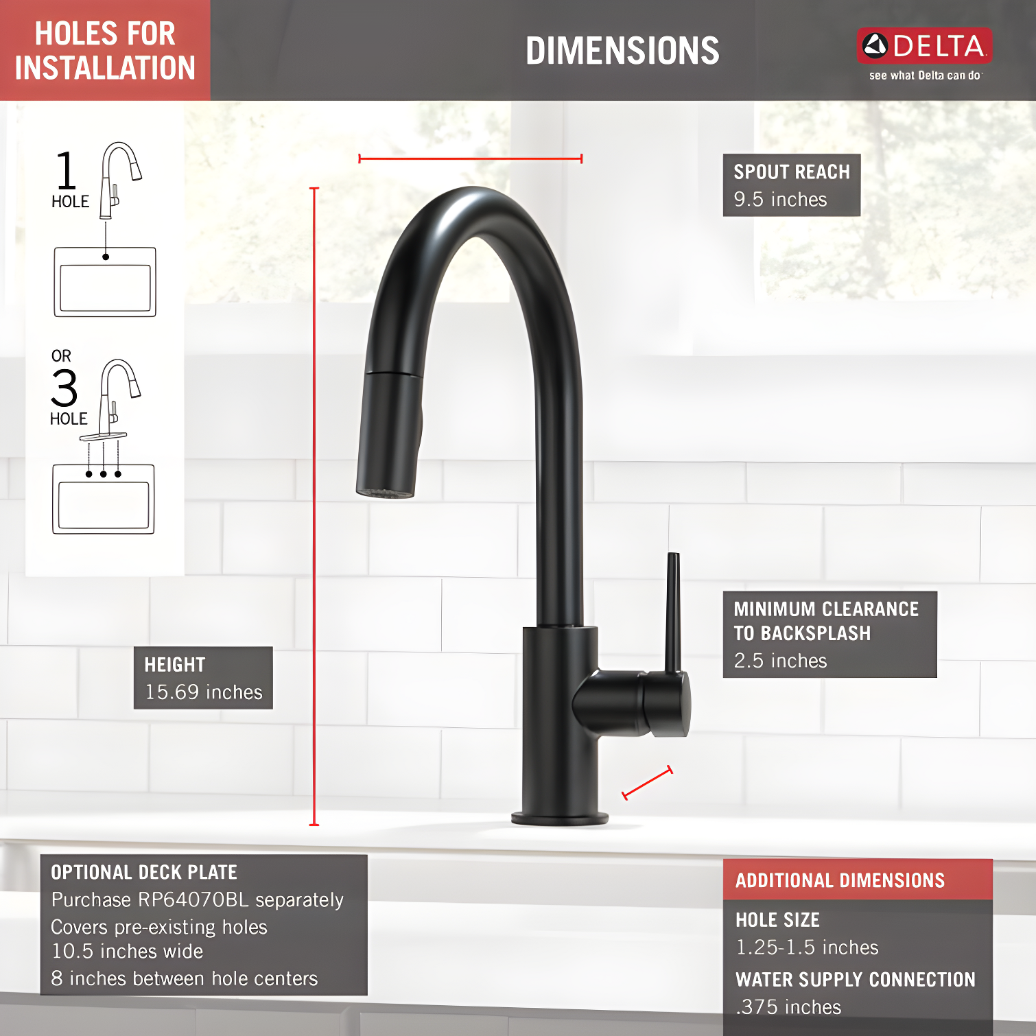 Trinsic Pull Down Sprayer Kitchen Sink Faucet, Single Handle Kitchen Faucet