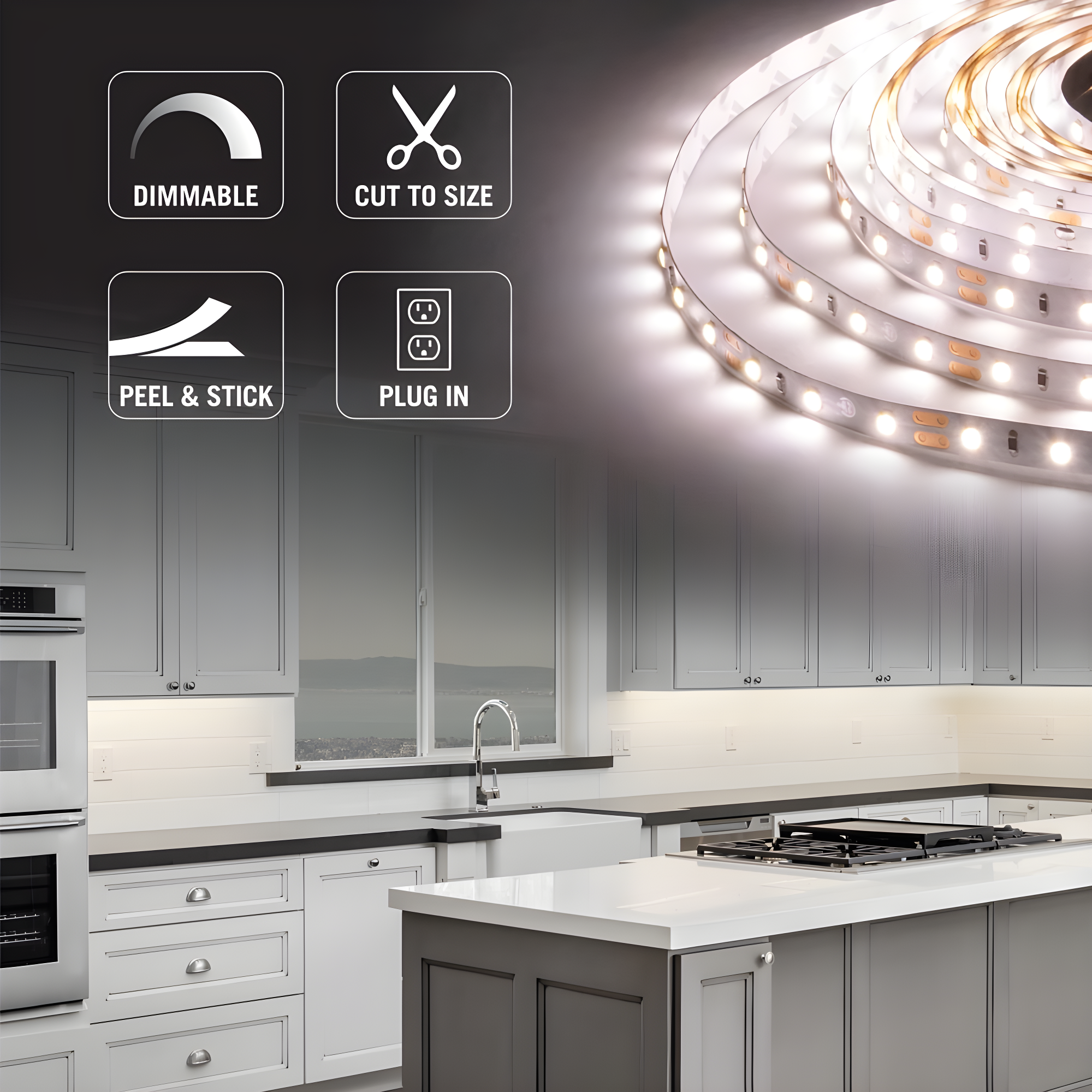 Armacost Lighting 421500 RibbonFlex Home 12V 3000K Soft White LED Strip Light Kit