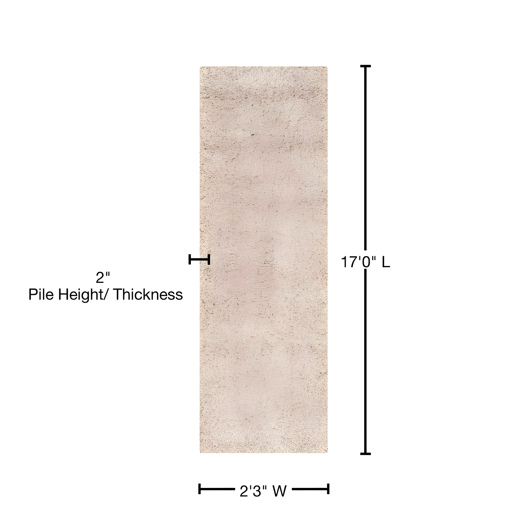 Shag SG151 Power Loomed Indoor Runner Rug - Beige - 2'3"x17' - Safavieh.
