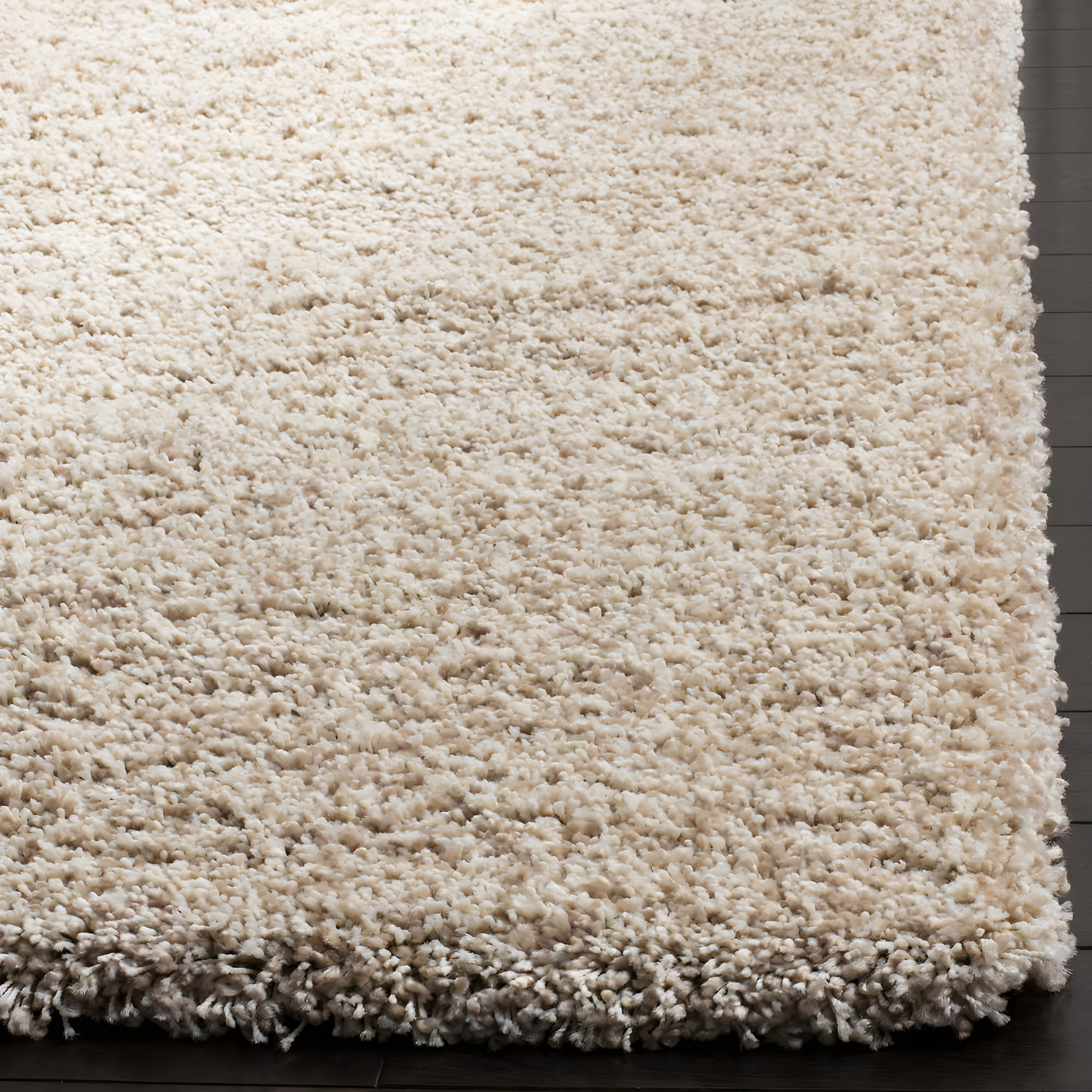 Shag SG151 Power Loomed Indoor Runner Rug - Beige - 2'3"x17' - Safavieh.