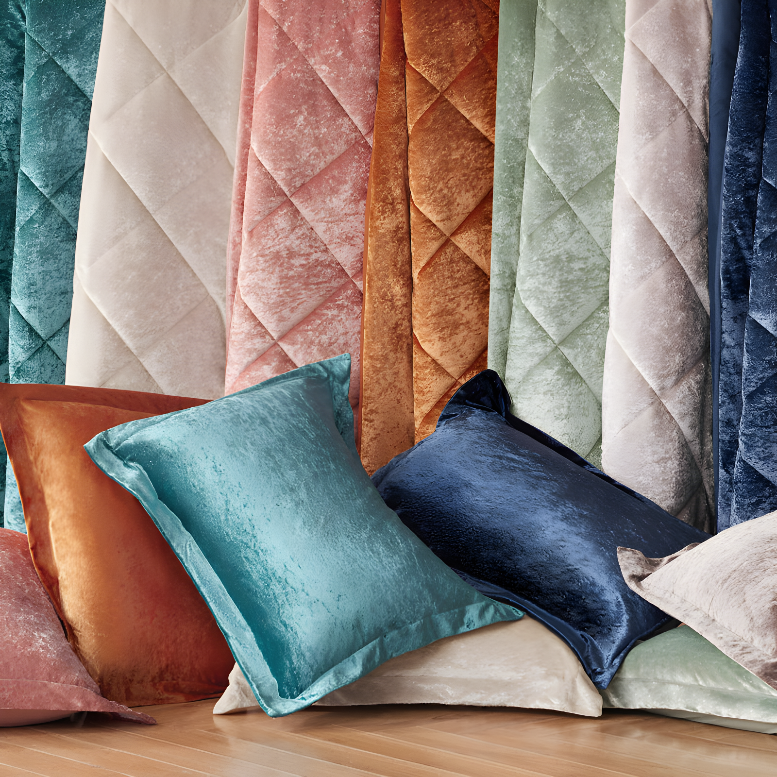 Felicia Crushed Velvet Comforter Set with Throw Pillow