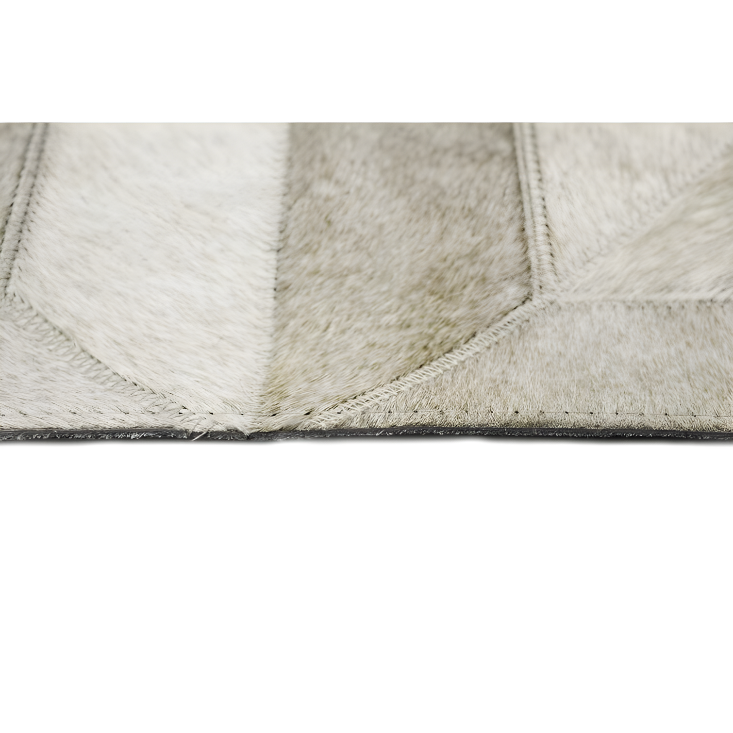 Santa Fe Cowhide Geometric Area Rug in Camel