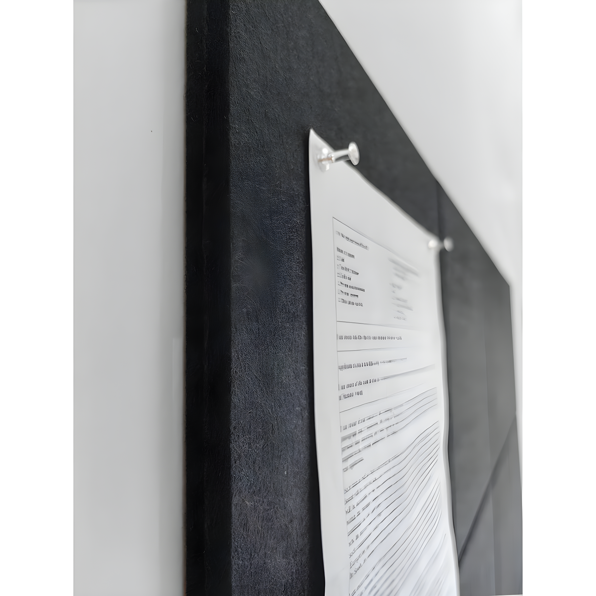 Large Cork Board Alternative 48" x 36", Black Bulletin Board, 12 Pack Felt Wall Tiles With 50 Pushpins, Pin Board Tack Board for Office (Dark Blue)