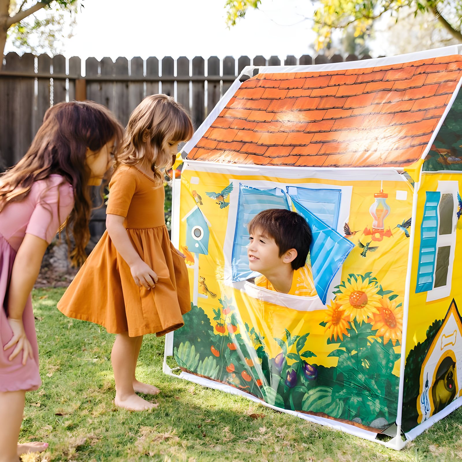 Melissa & Doug Cozy Cottage Fabric Play Tent and Storage Tote