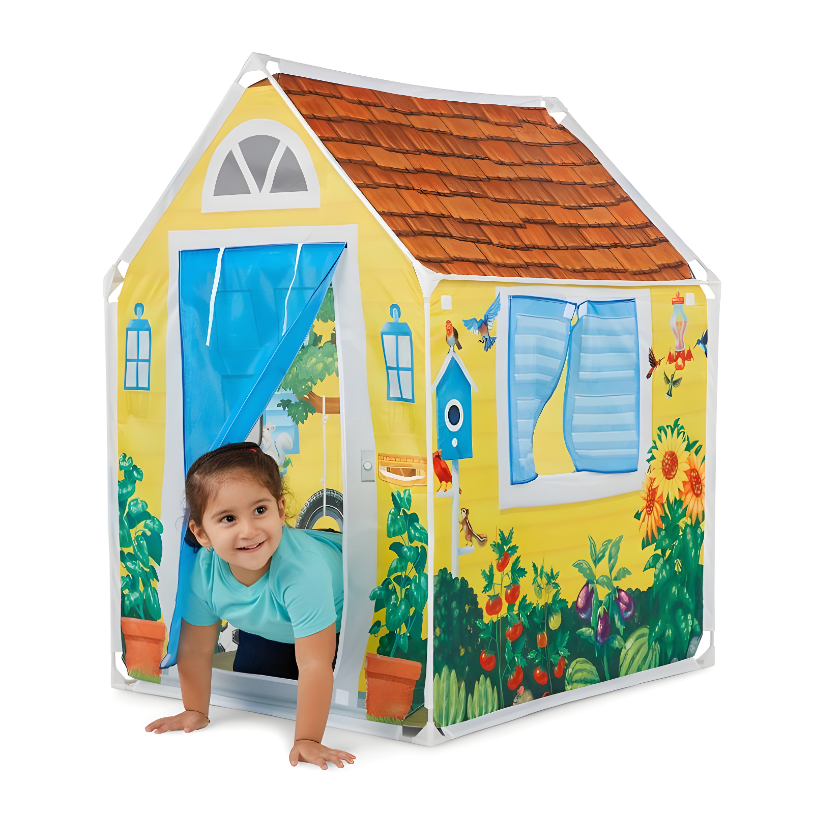Melissa & Doug Cozy Cottage Fabric Play Tent and Storage Tote