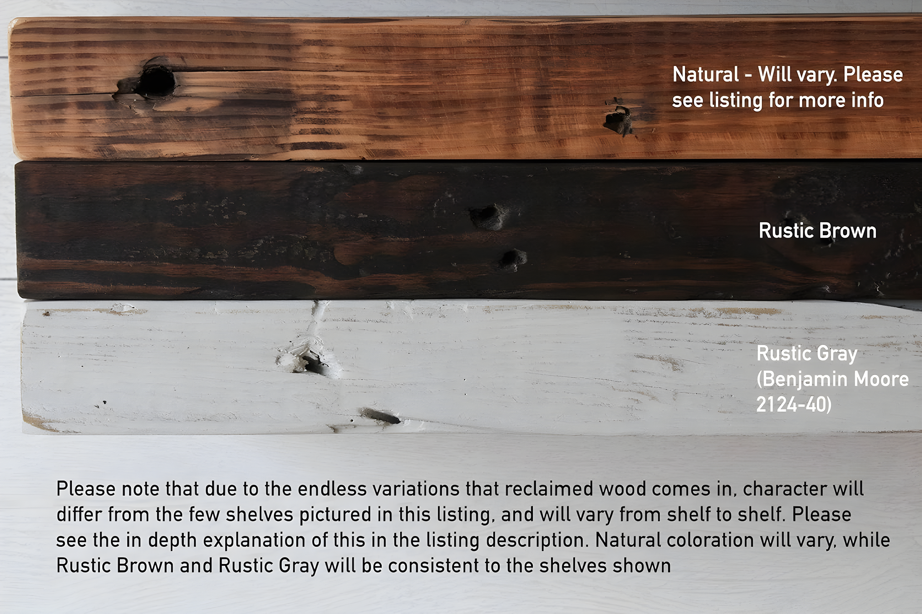 Reclaimed Barn Joist Deep Floating Shelves with Low Profile Brackets