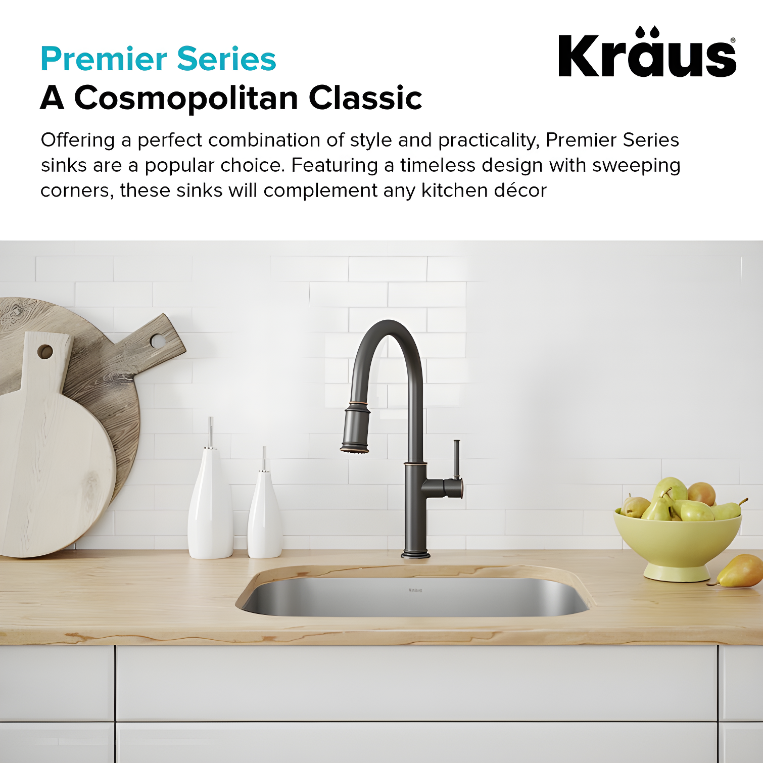 KRAUS Premier Undermount Single Bowl 18-Gauge Stainless Steel Kitchen Sink