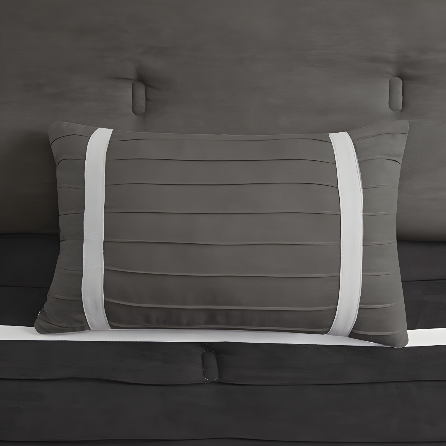 Madison Park Palmer 7 PC Pieced Faux Suede Comforter Set
