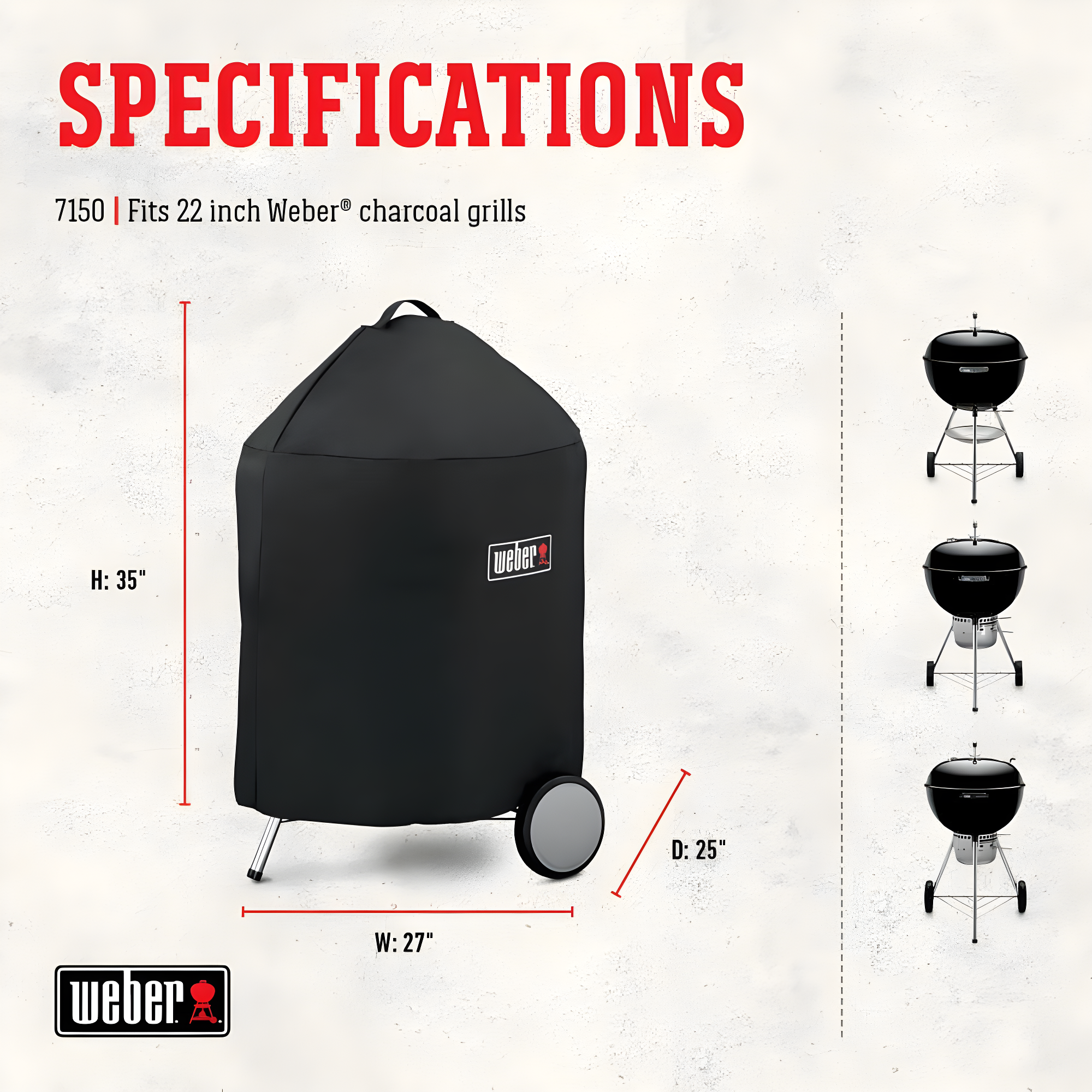 Weber Weber Grill Cover 22 In. Kettle
