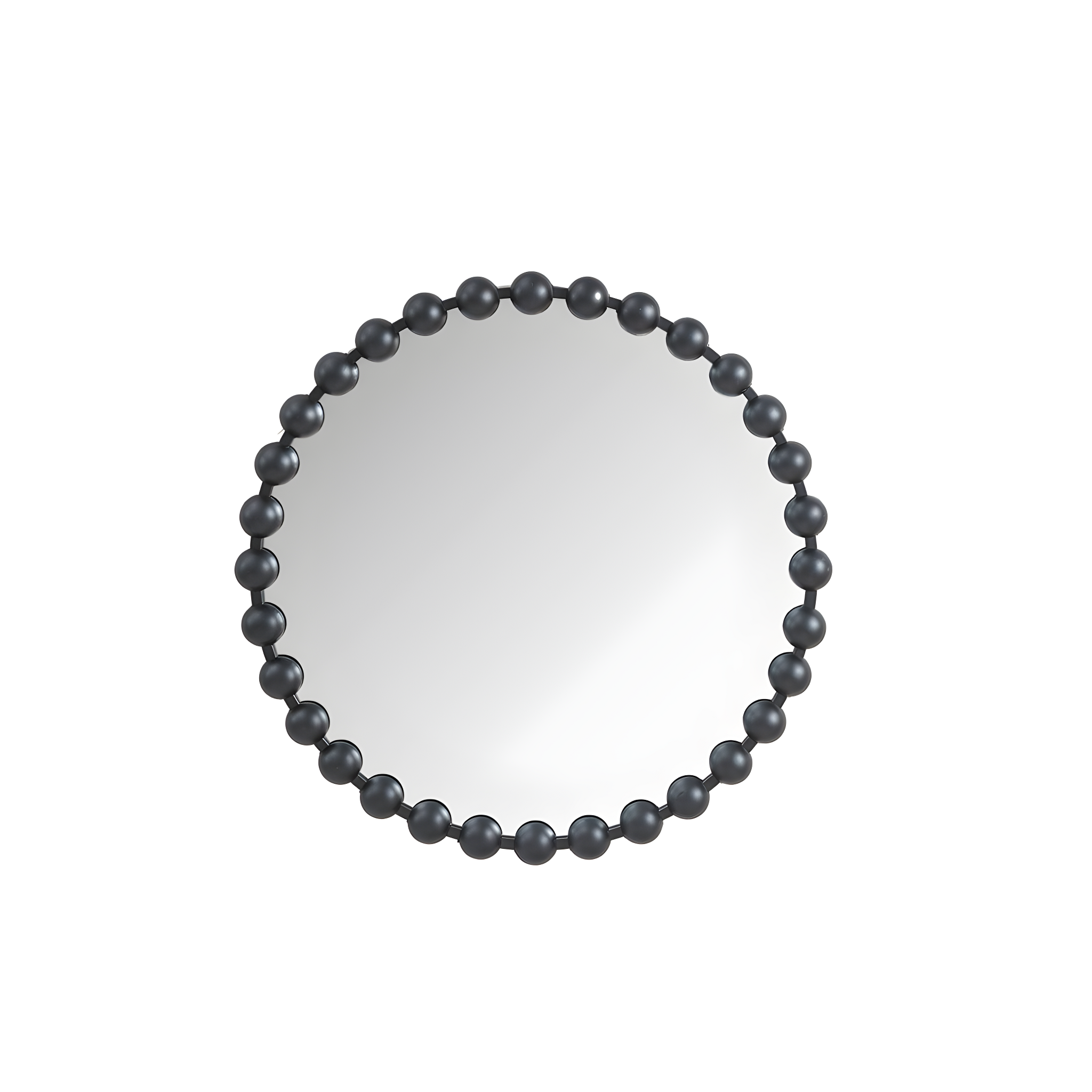Marlowe Beaded Round Metal Wall Mirror