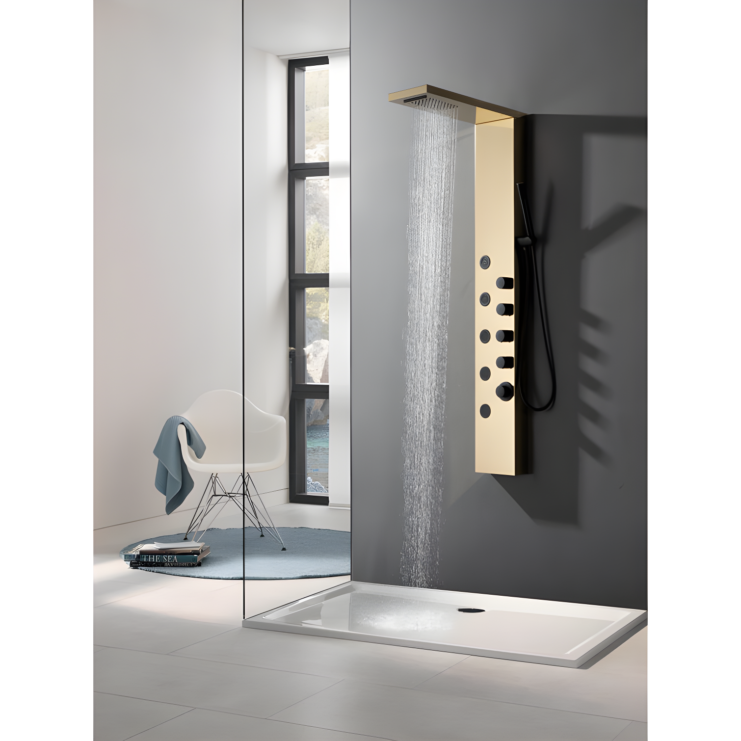 57.99'' Shower Panel with Fixed Shower Head