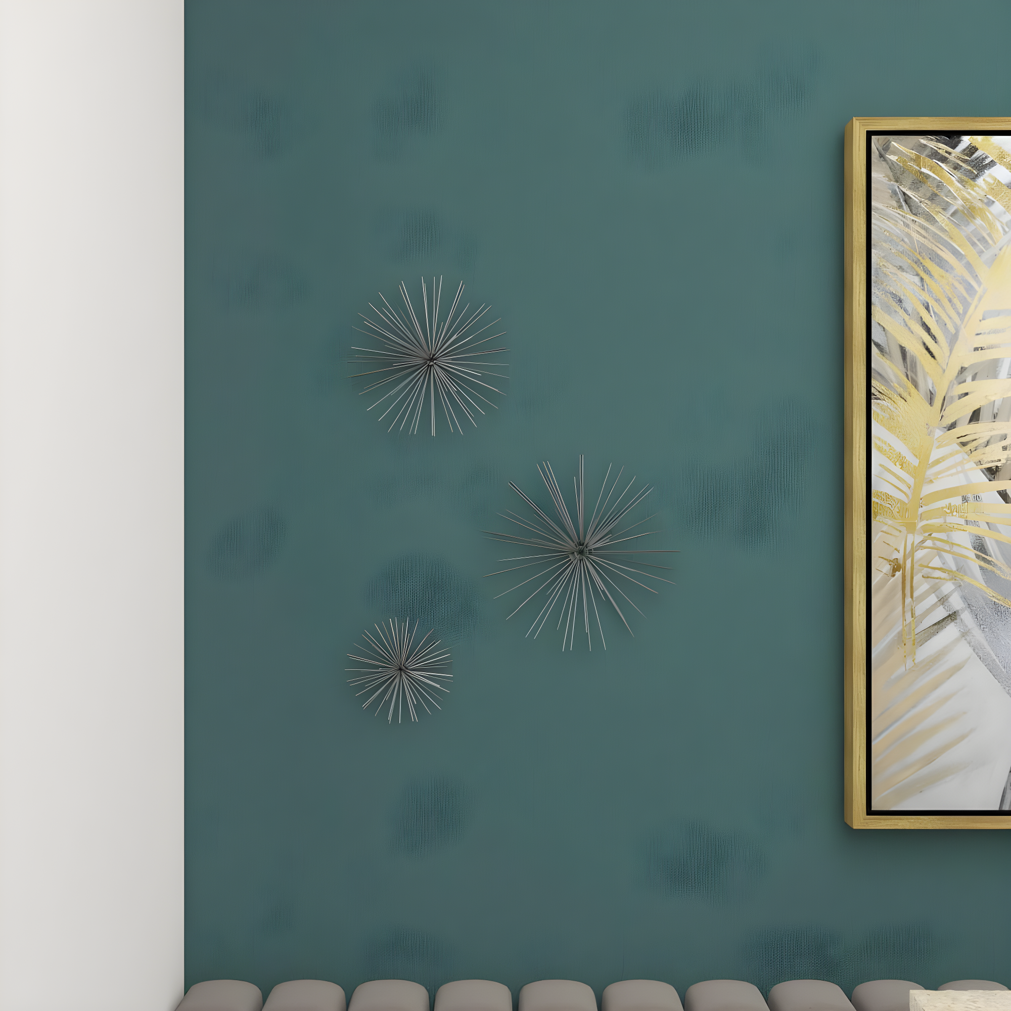 CosmoLiving by Cosmopolitan Metal 3D Long Spike Starburst Home Wall Decor Set