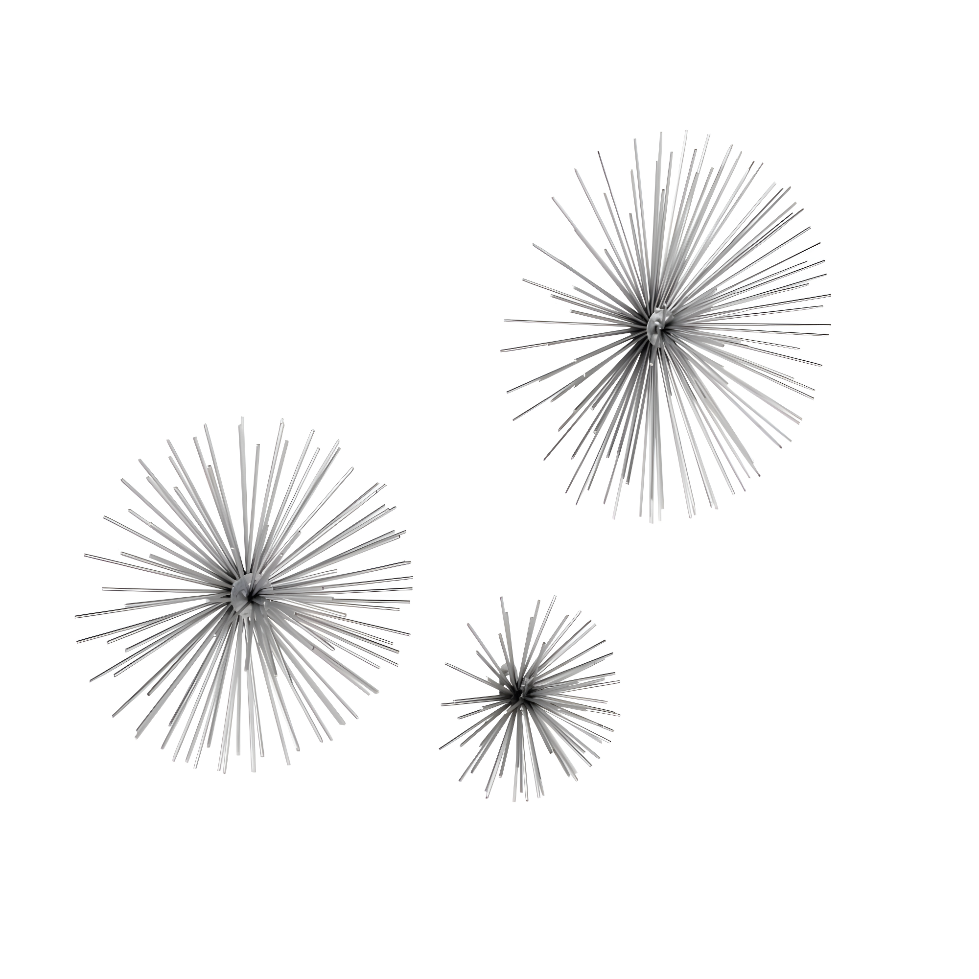 CosmoLiving by Cosmopolitan Metal 3D Long Spike Starburst Home Wall Decor Set