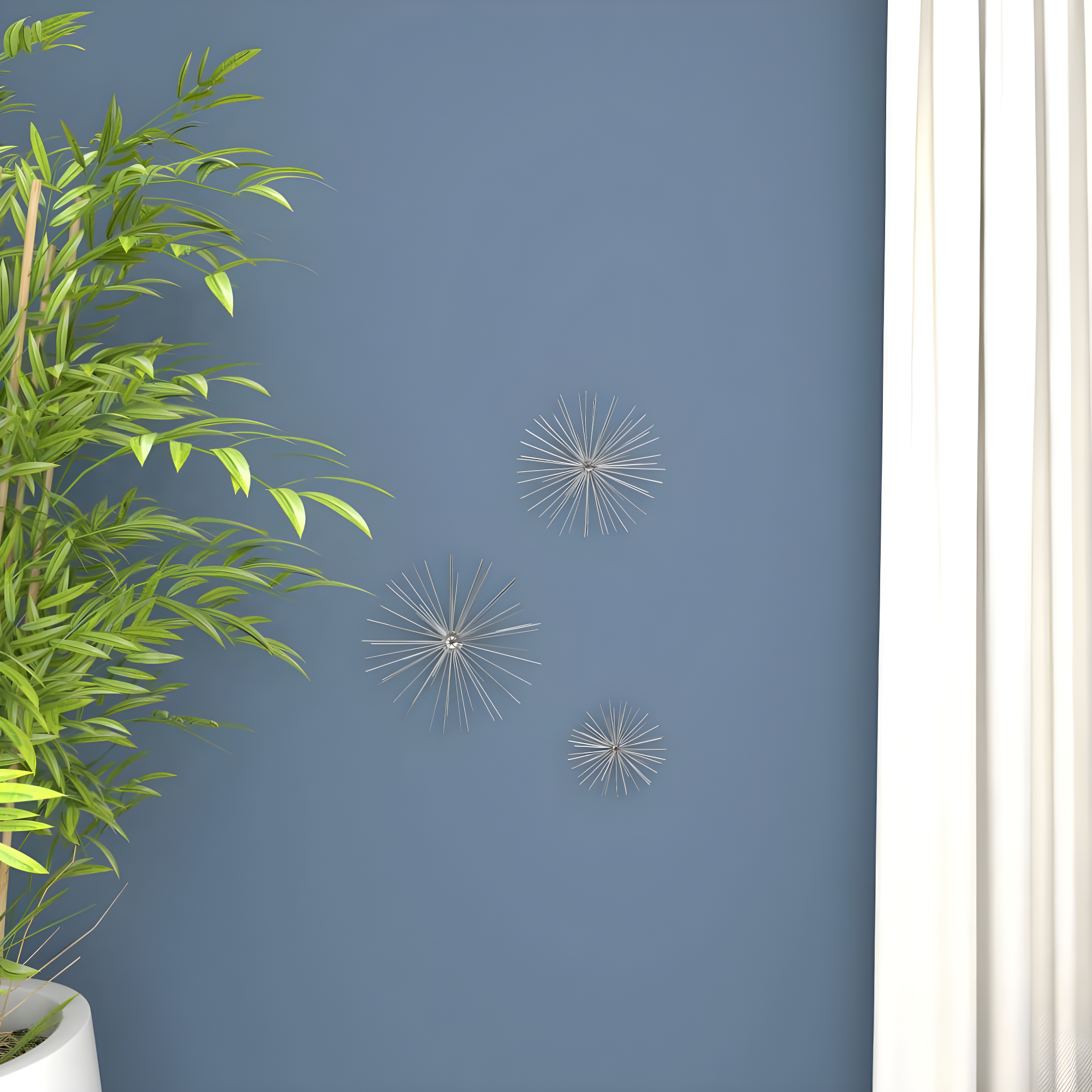 CosmoLiving by Cosmopolitan Metal 3D Long Spike Starburst Home Wall Decor Set
