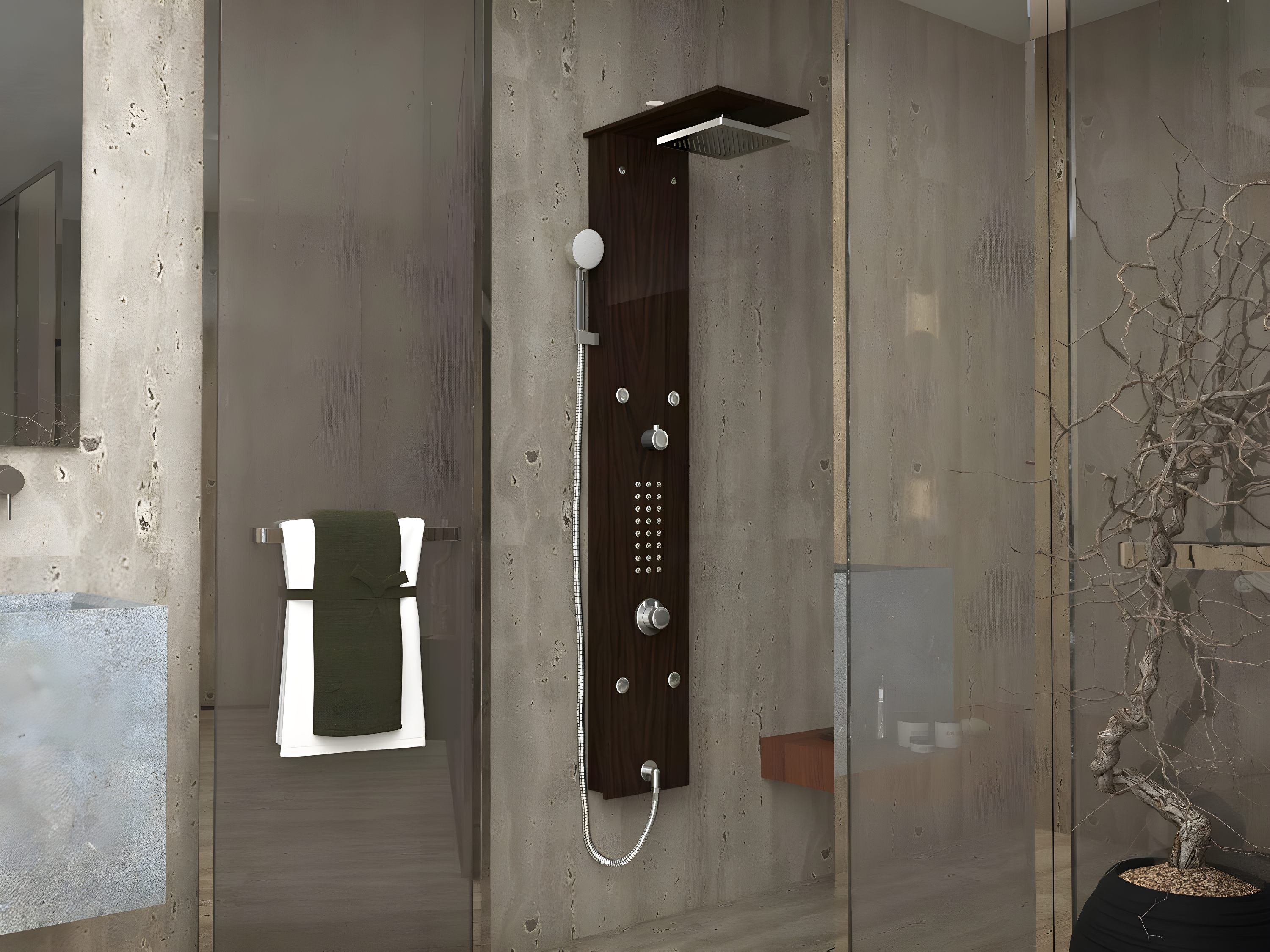 ANZZI SP-AZ016 59.37'' Shower Panel with Adjustable Shower Head