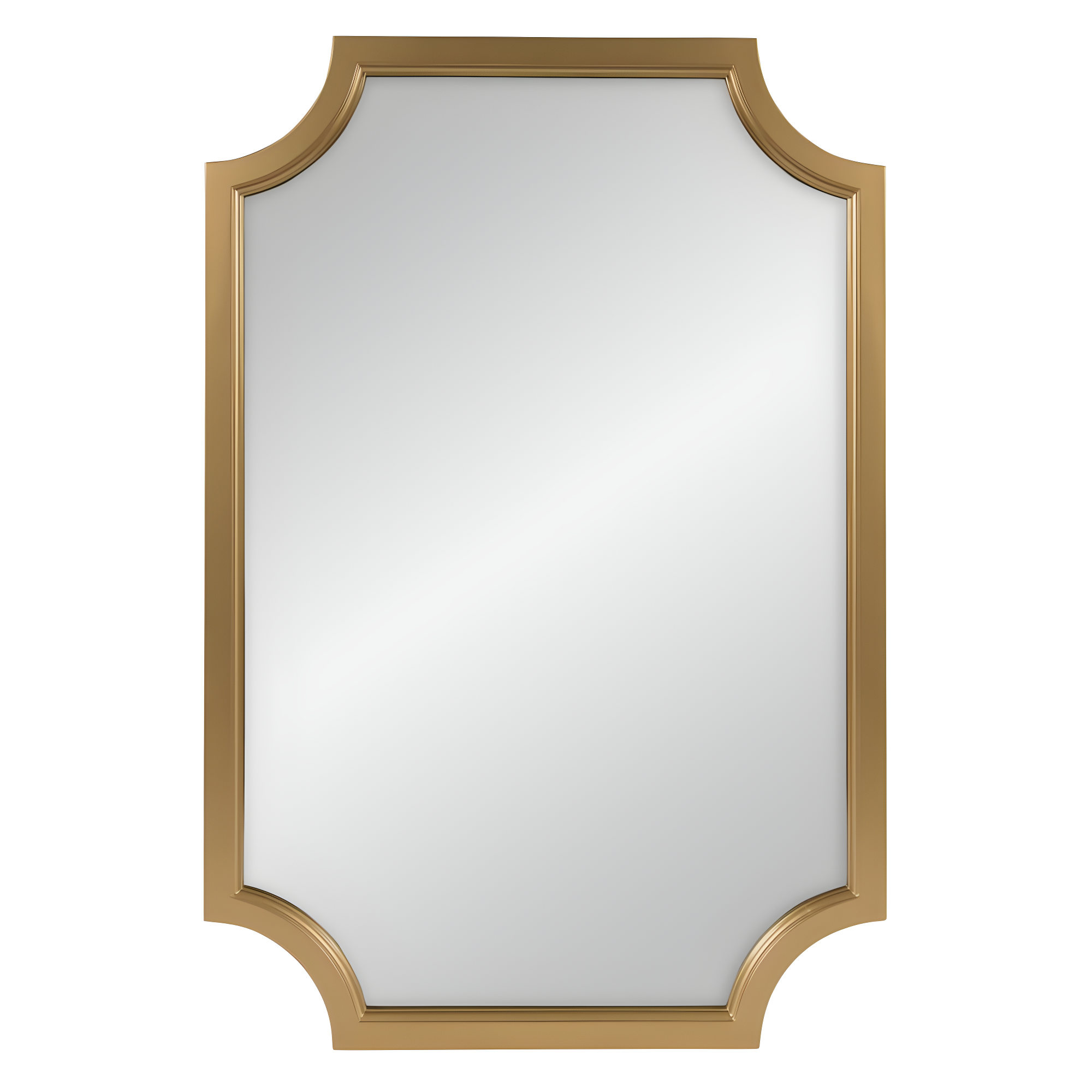 24" x 36" Hogan Framed Scallop Wall Mirror Gold - Kate and Laurel